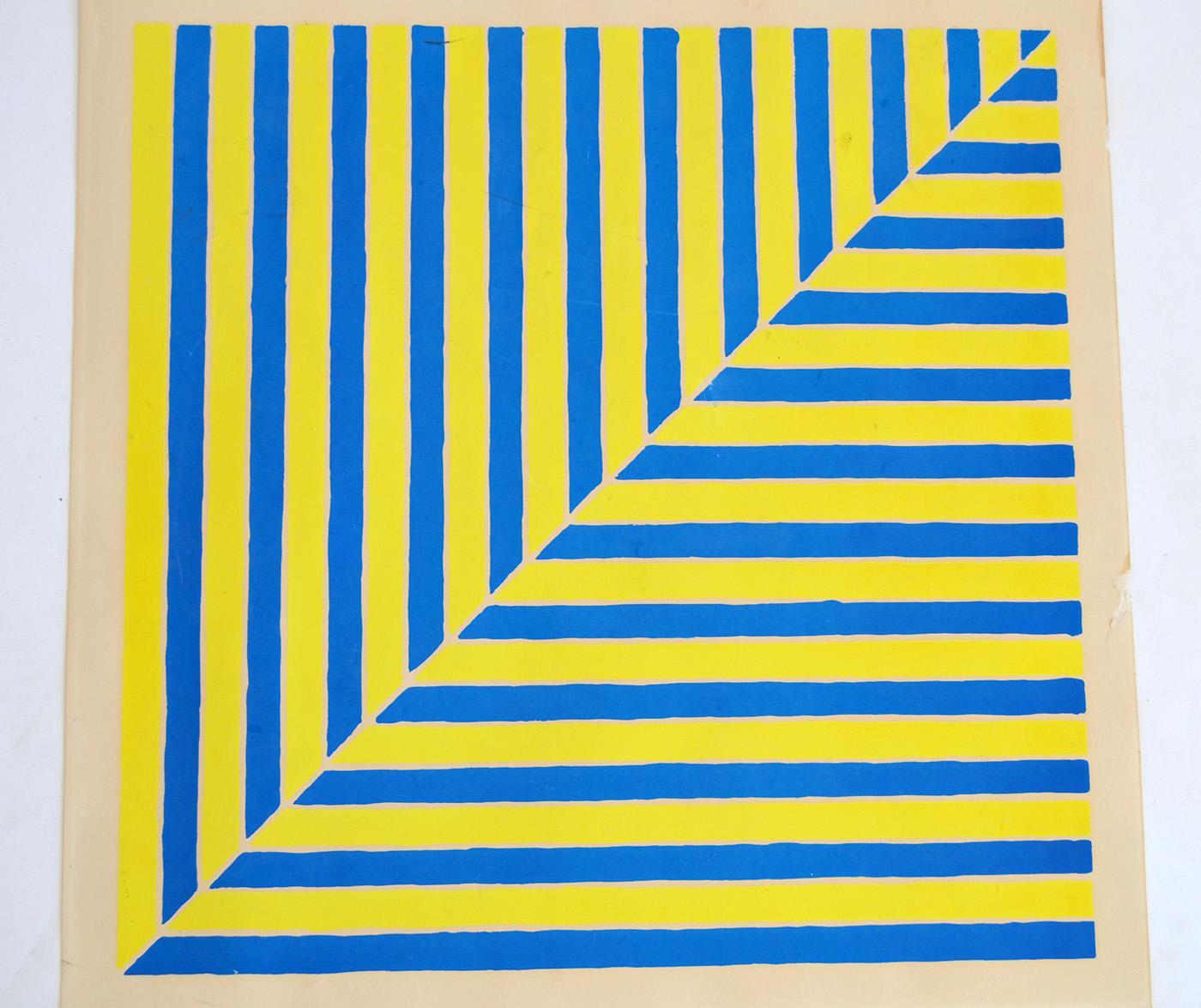 Frank Stella (1936-2024) “Rabat” Abstract Screenprint Unframed Edition 

Frank Stella’s “Rabat” Screenprint (1964) is a mid century abstract geometric composition. Created on wove paper with blindprint, this piece - from an edition of 500 - is being