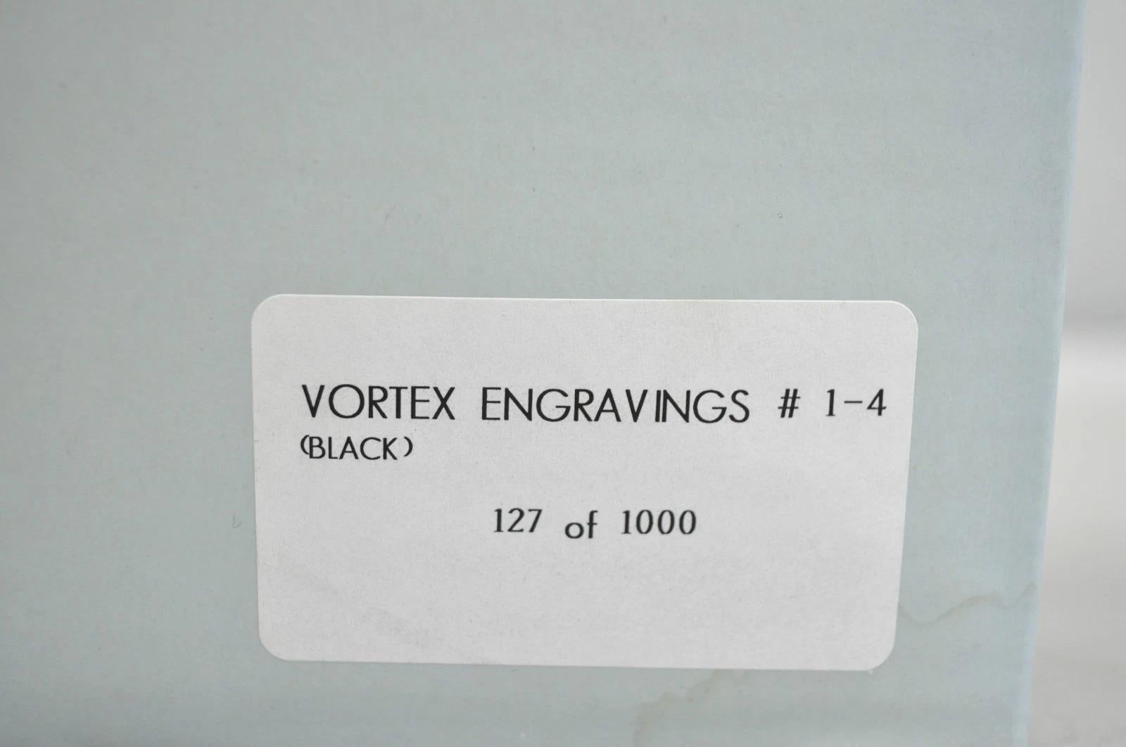 Frank Stella David Mirvish Designs Vortex Engravings 1-4 Black Plate - Set of 4 For Sale 5