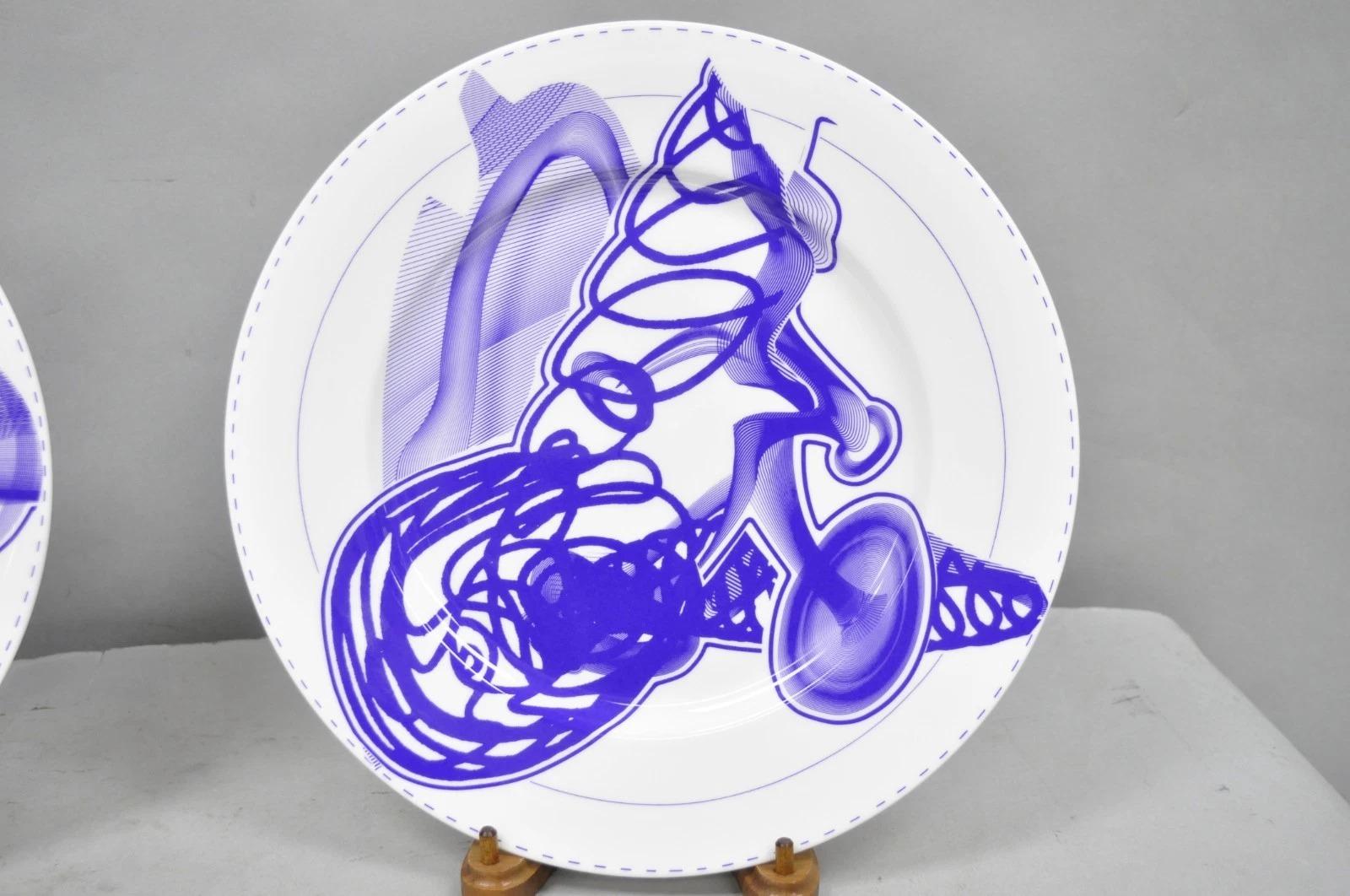 Autre Frank Stella David Mirvish Designs Vortex Engravings 5-8 Indigo Plate - Set of 4 en vente