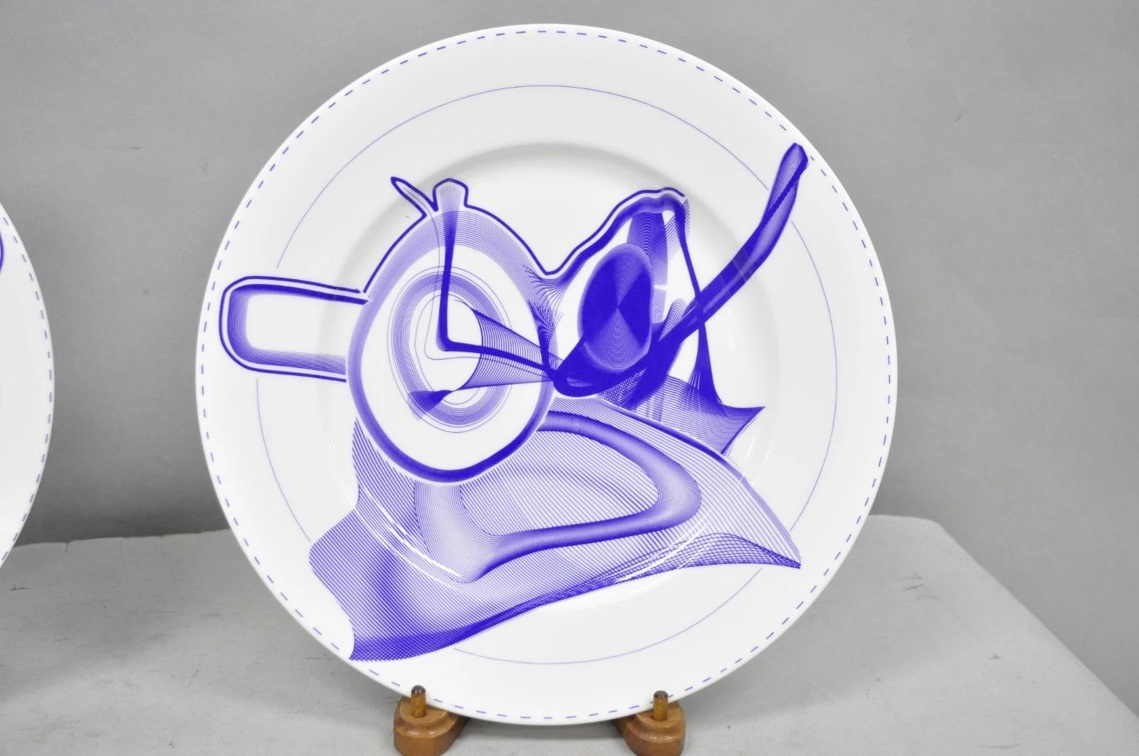 20ième siècle Frank Stella David Mirvish Designs Vortex Engravings 5-8 Indigo Plate - Set of 4 en vente