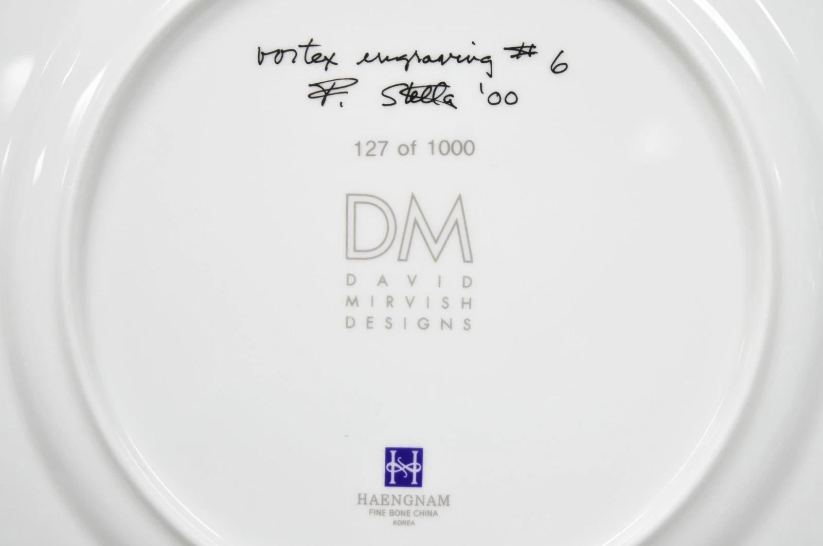 Frank Stella David Mirvish Designs Vortex Engravings 5-8 Indigo Plate - Set of 4 en vente 1