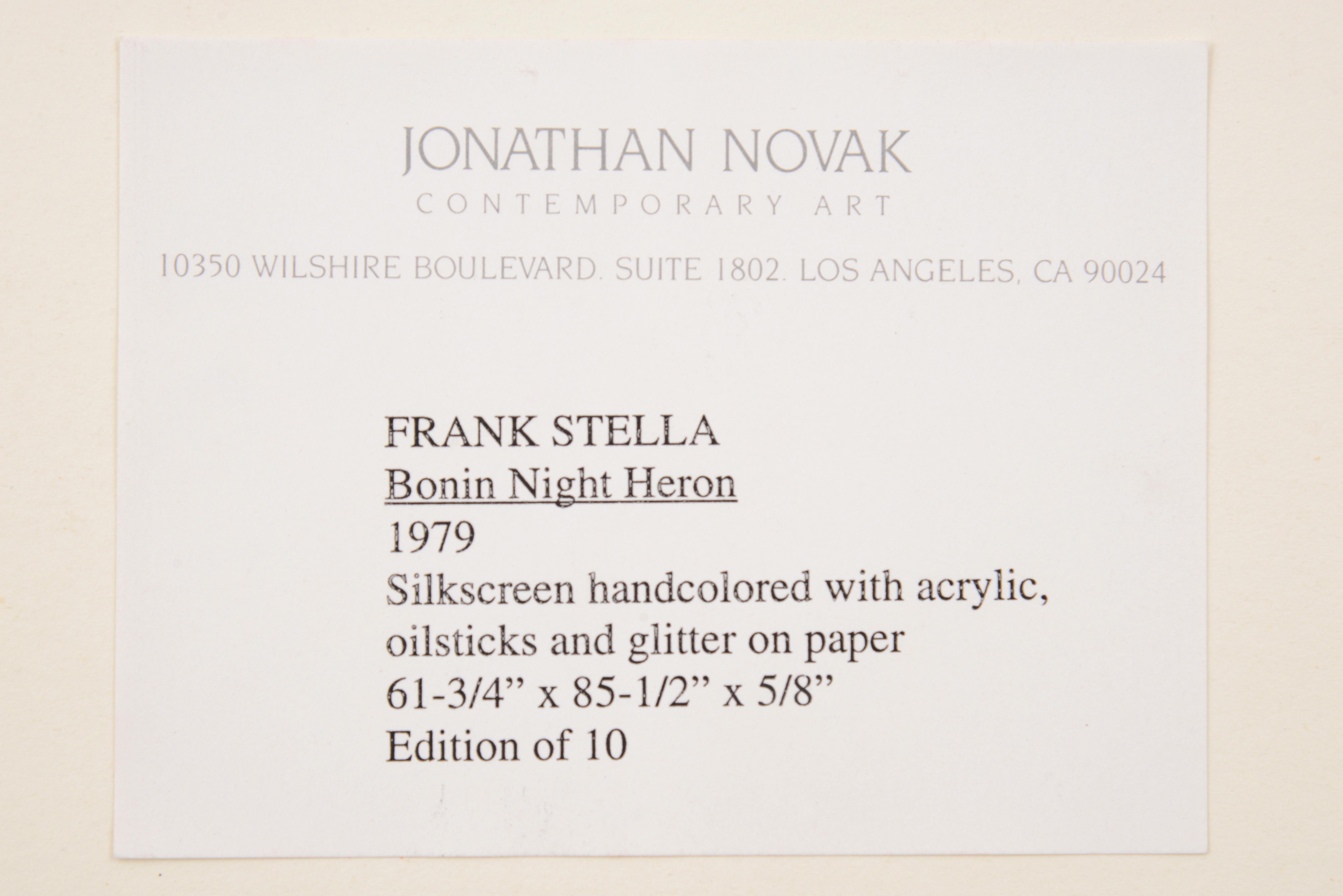 Monumental Frank Stella Unique Painting Over Limited Edition Screenprint For Sale 12