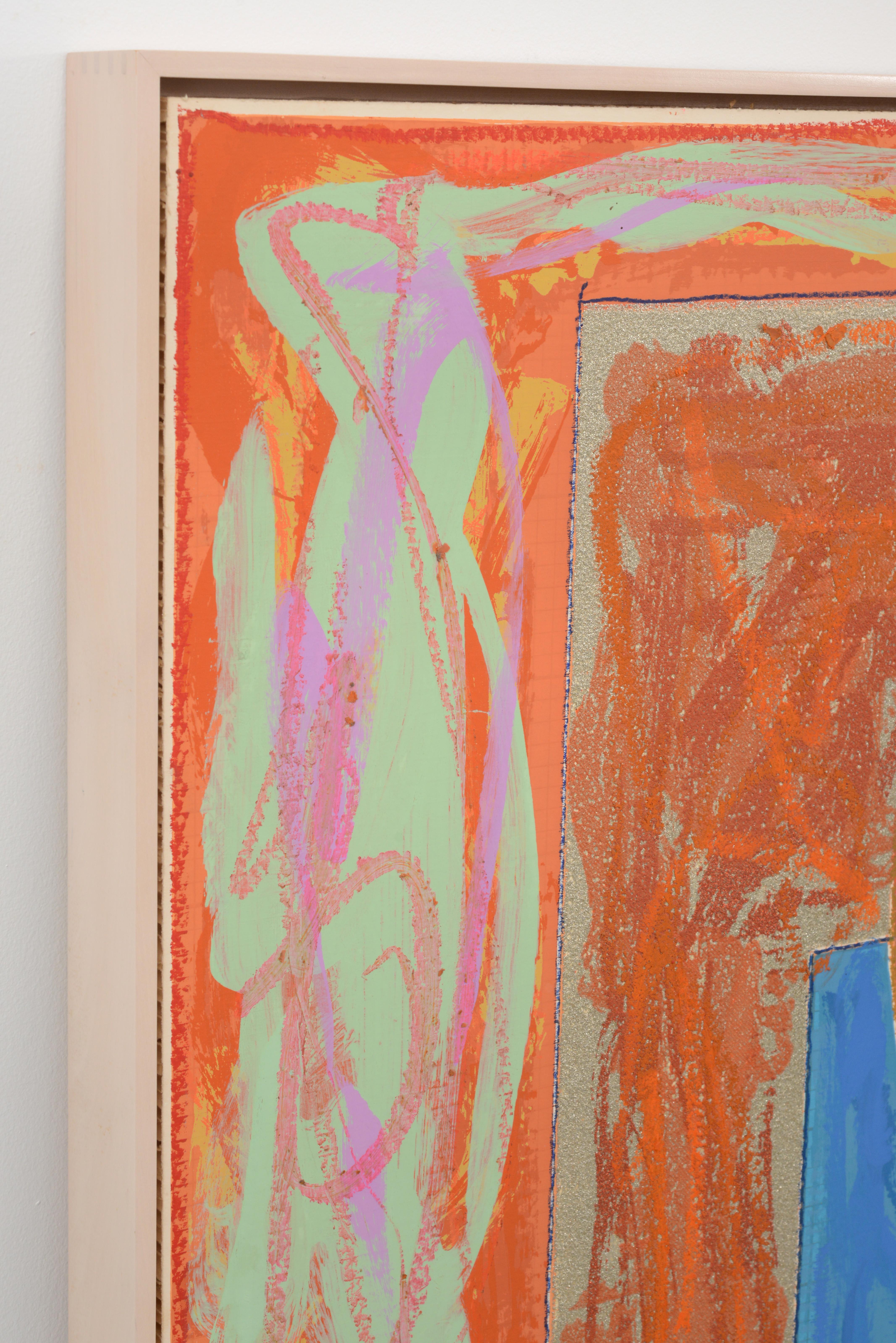 Monumental Frank Stella Unique Painting Over Limited Edition Screenprint For Sale 5