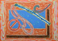 Monumental Frank Stella Unique Painting Over Limited Edition Screenprint