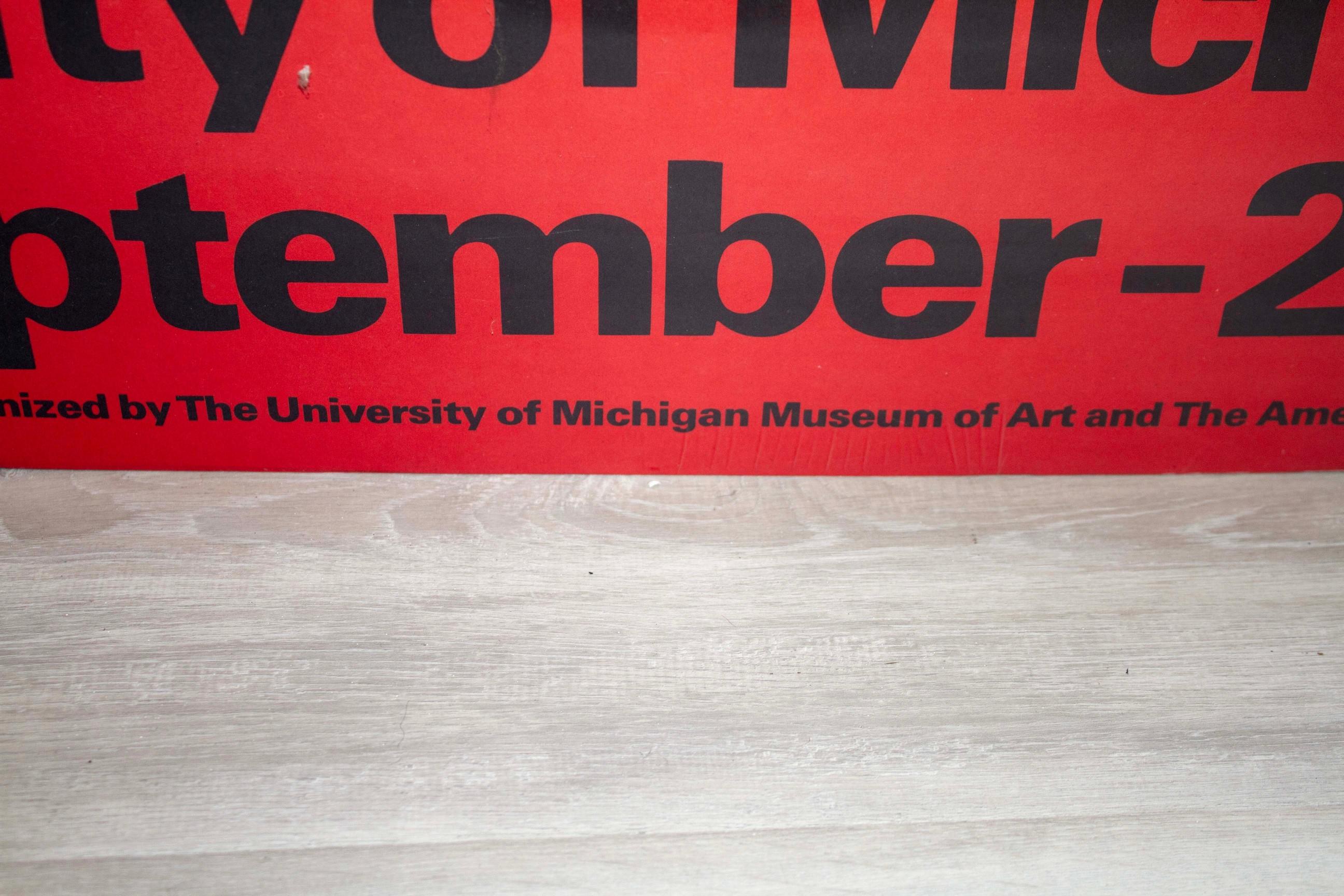 Frank Stella Prints 1967-1982 Vintage Exhibition Poster University of Michigan For Sale 8