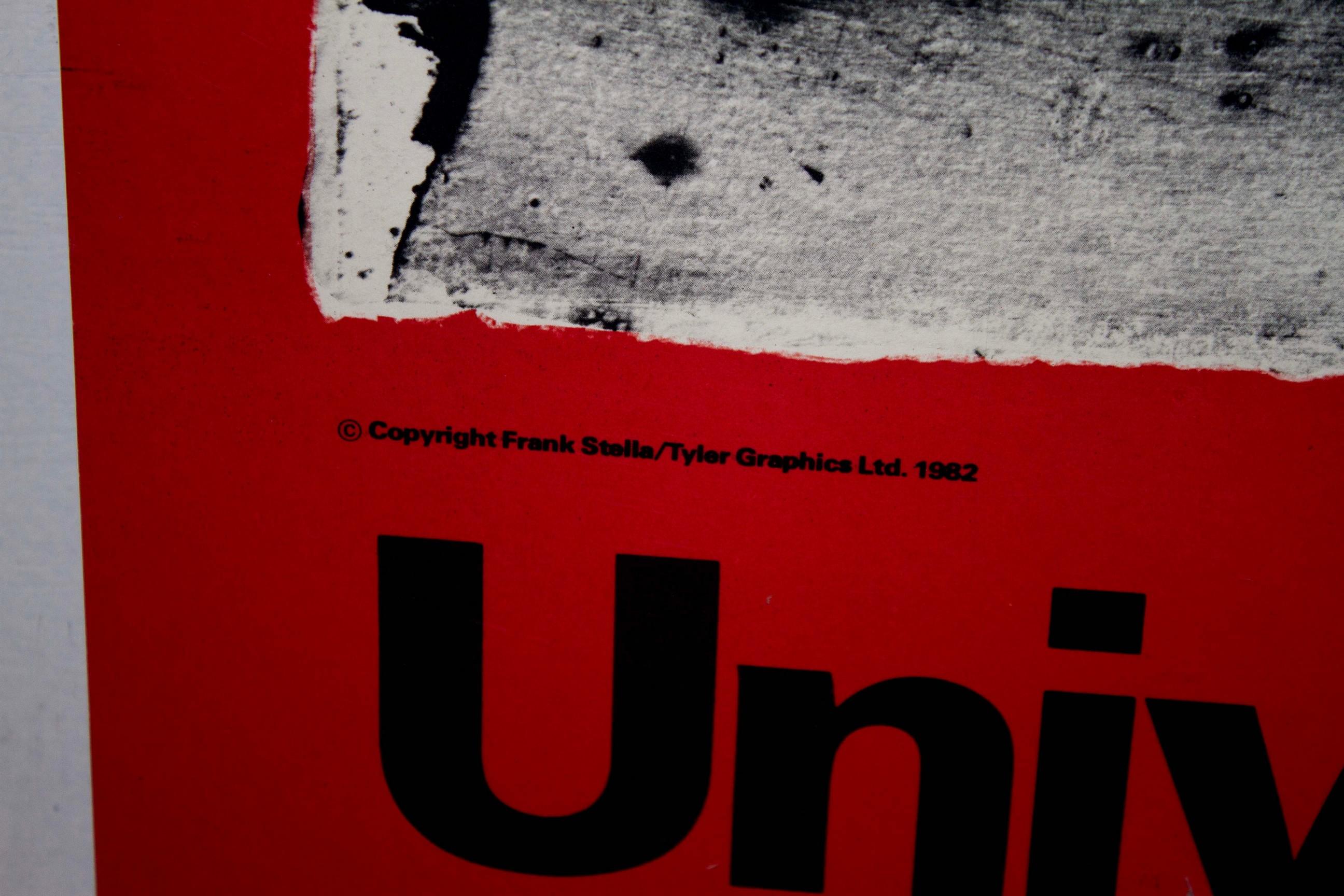 Frank Stella Prints 1967-1982 Vintage Exhibition Poster University of Michigan For Sale 10