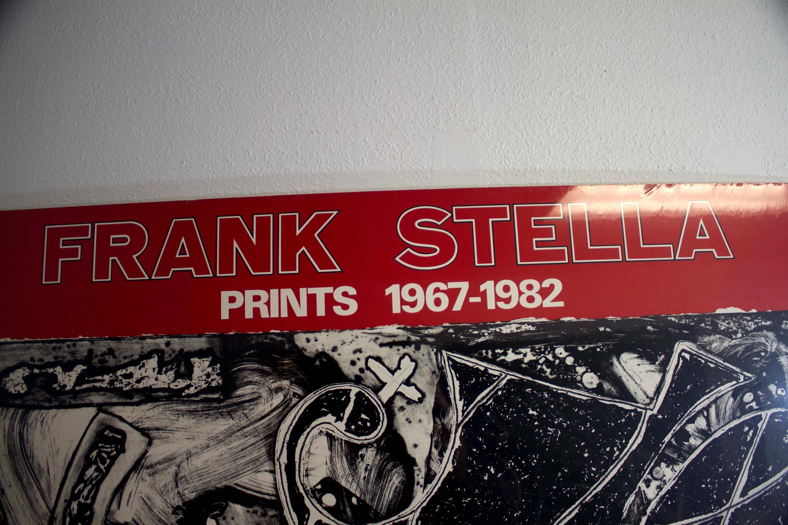 20ième siècle Affiche d'exposition vintage de l'université du Michigan, Frank Stella, 1967-1982 en vente