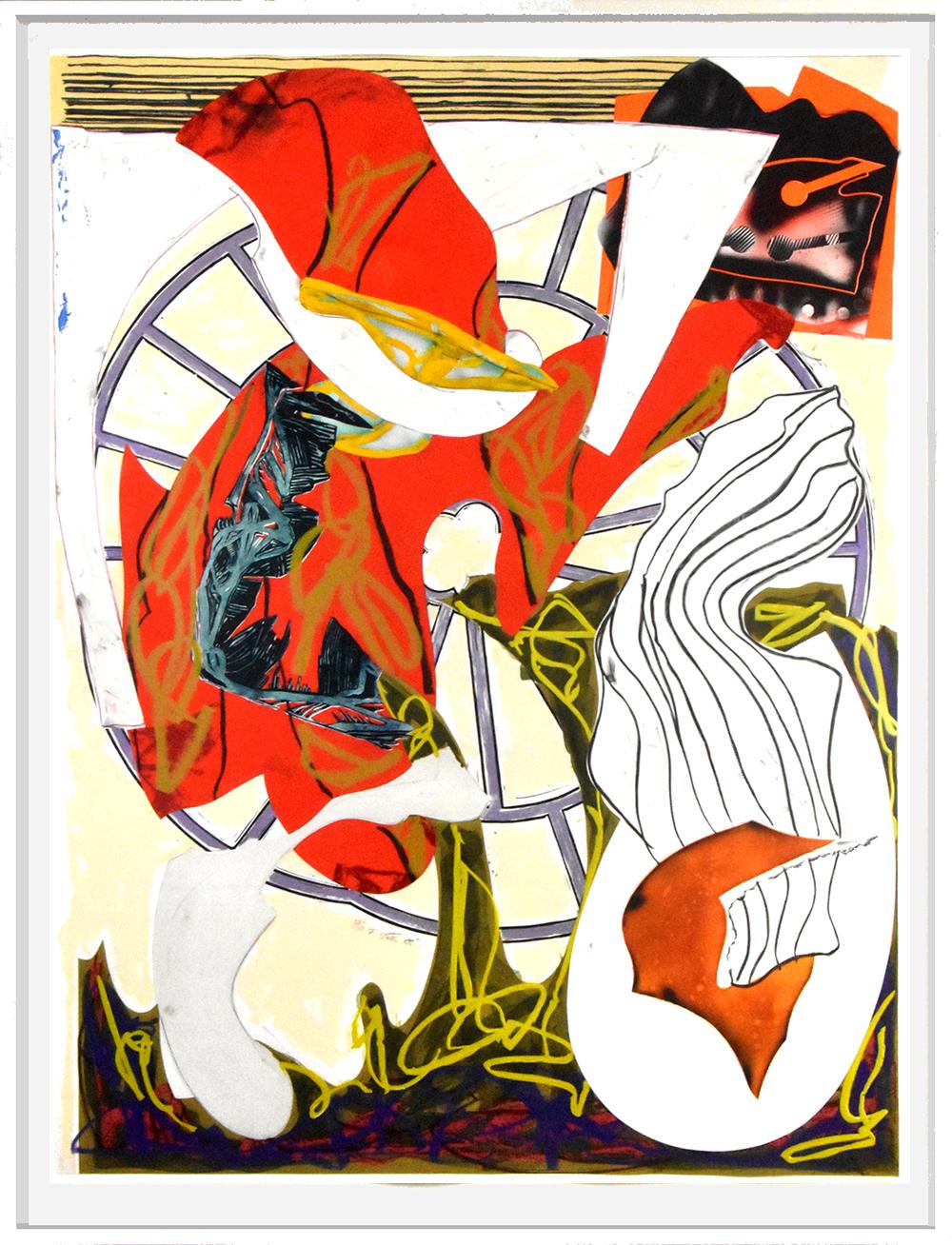 A Squeeze of the Hand (From the Waves Series), 1988 - Print by Frank Stella