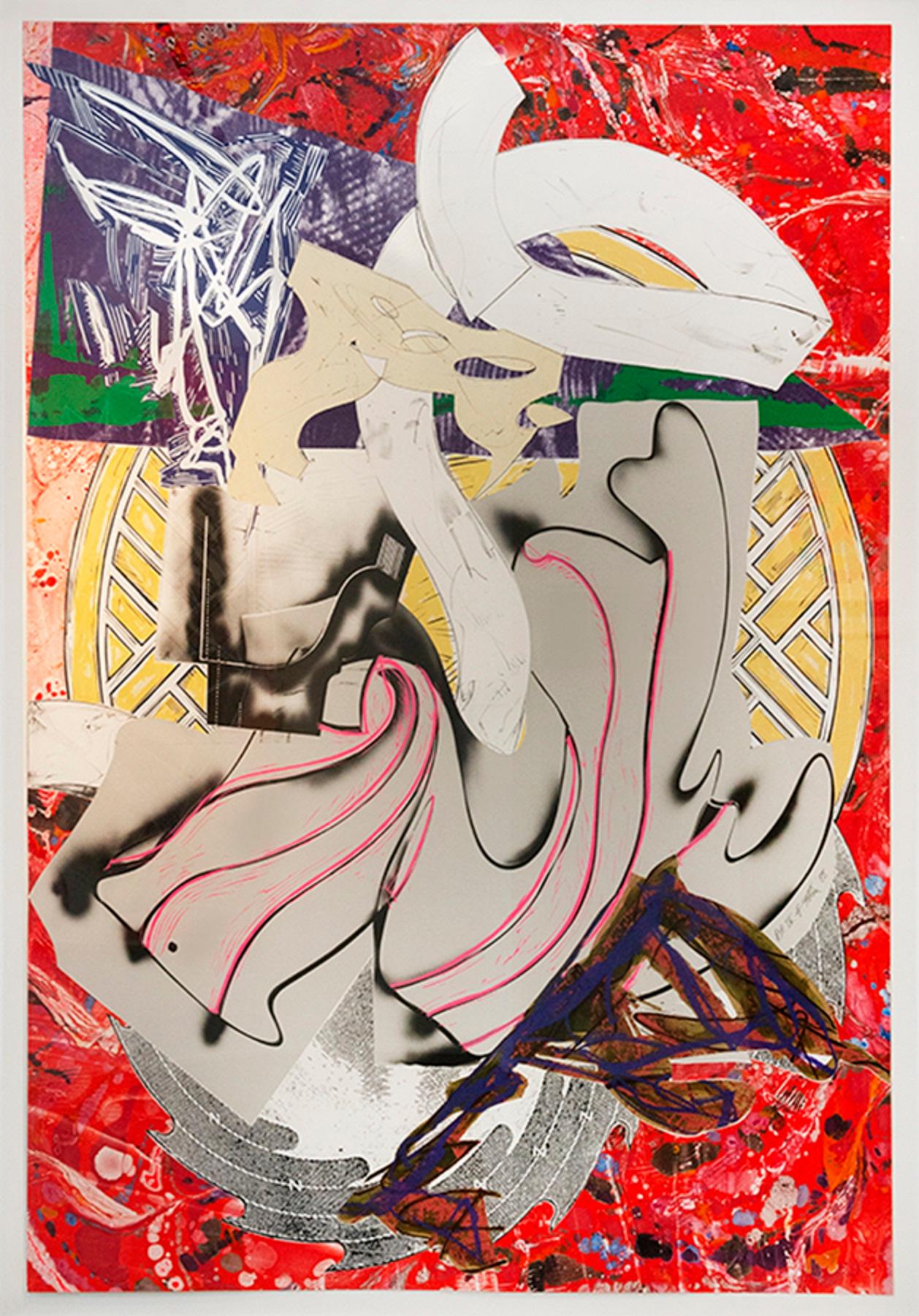 Frank Stella Abstract Print - Ahab, from The Waves Series