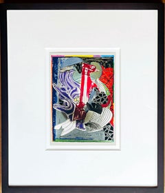 Carte d'art : Frank Stella, « The Fossil Whale » (signée à la main par Frank Stella), encadrée