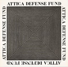 Vintage Attica Defense Fund, historic Limited edition 1970s poster on lithographic paper