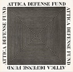 Frank Stella Attica Defense Fund storico LtEd litografia offset stampa astratta