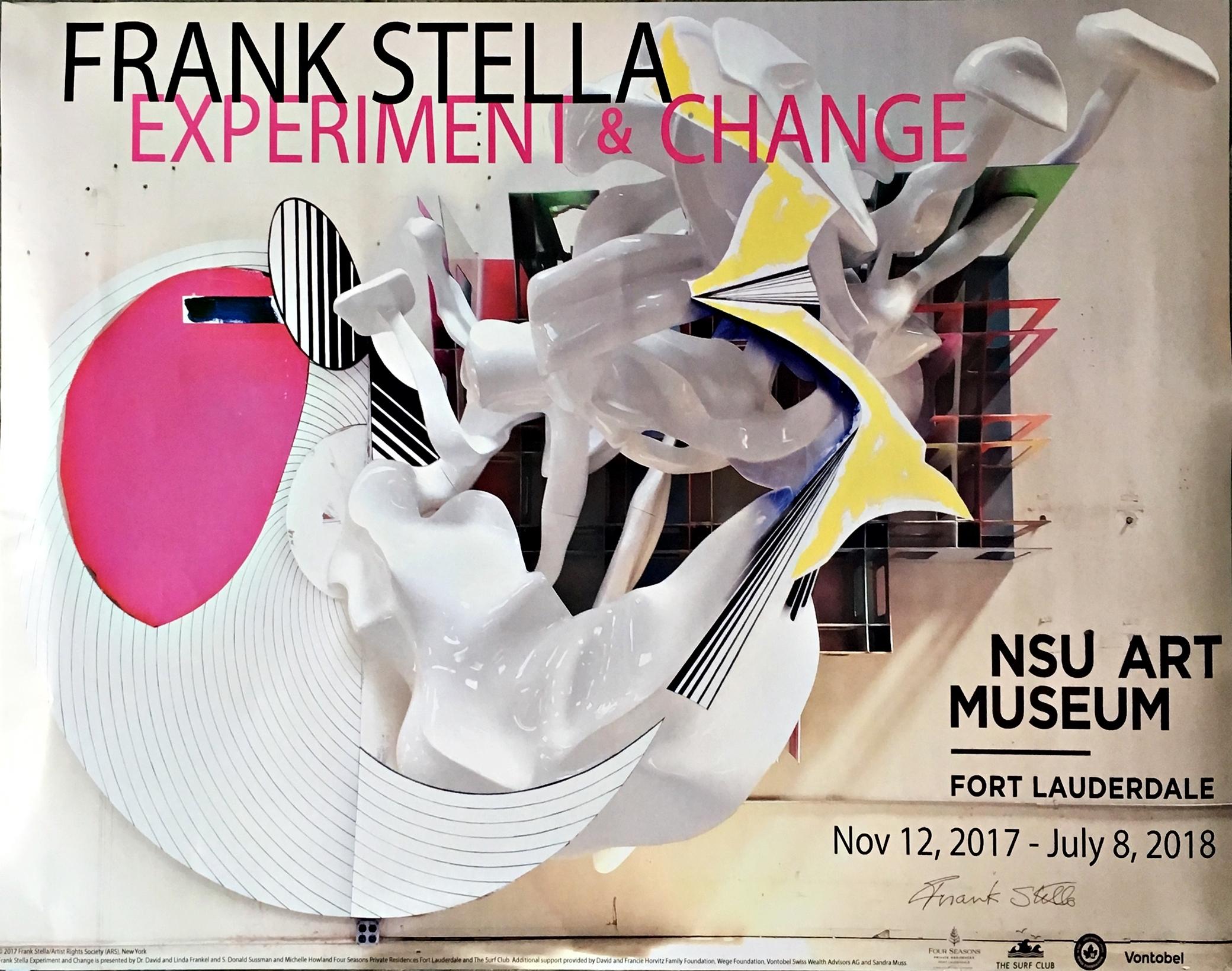 Experiment and Change, rare affiche du NSU Art Museum (signée à la main par Frank Stella) en vente 1