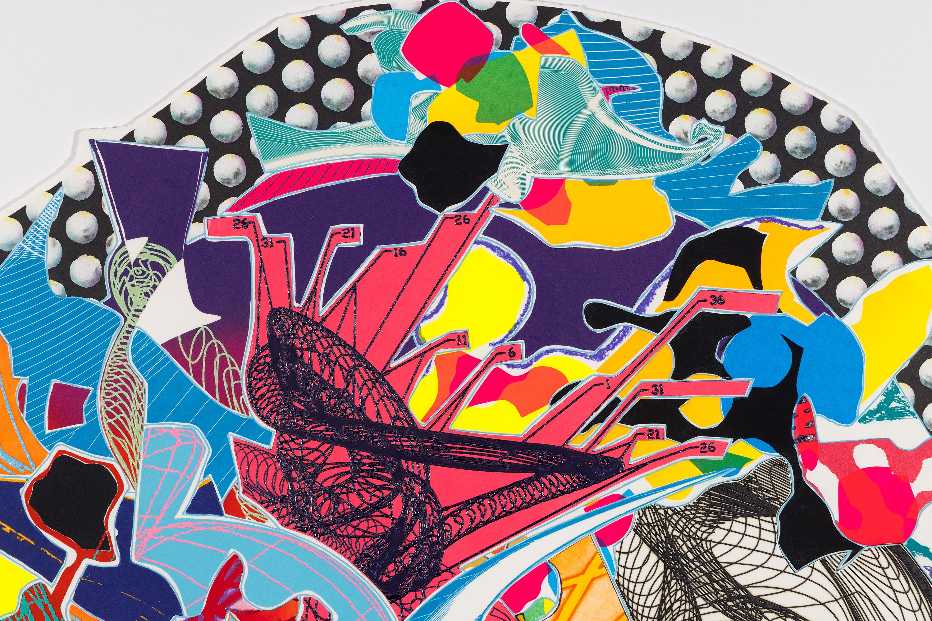Fattipuff, from Imaginary Places II (Beige), Abstract Print, von Frank Stella