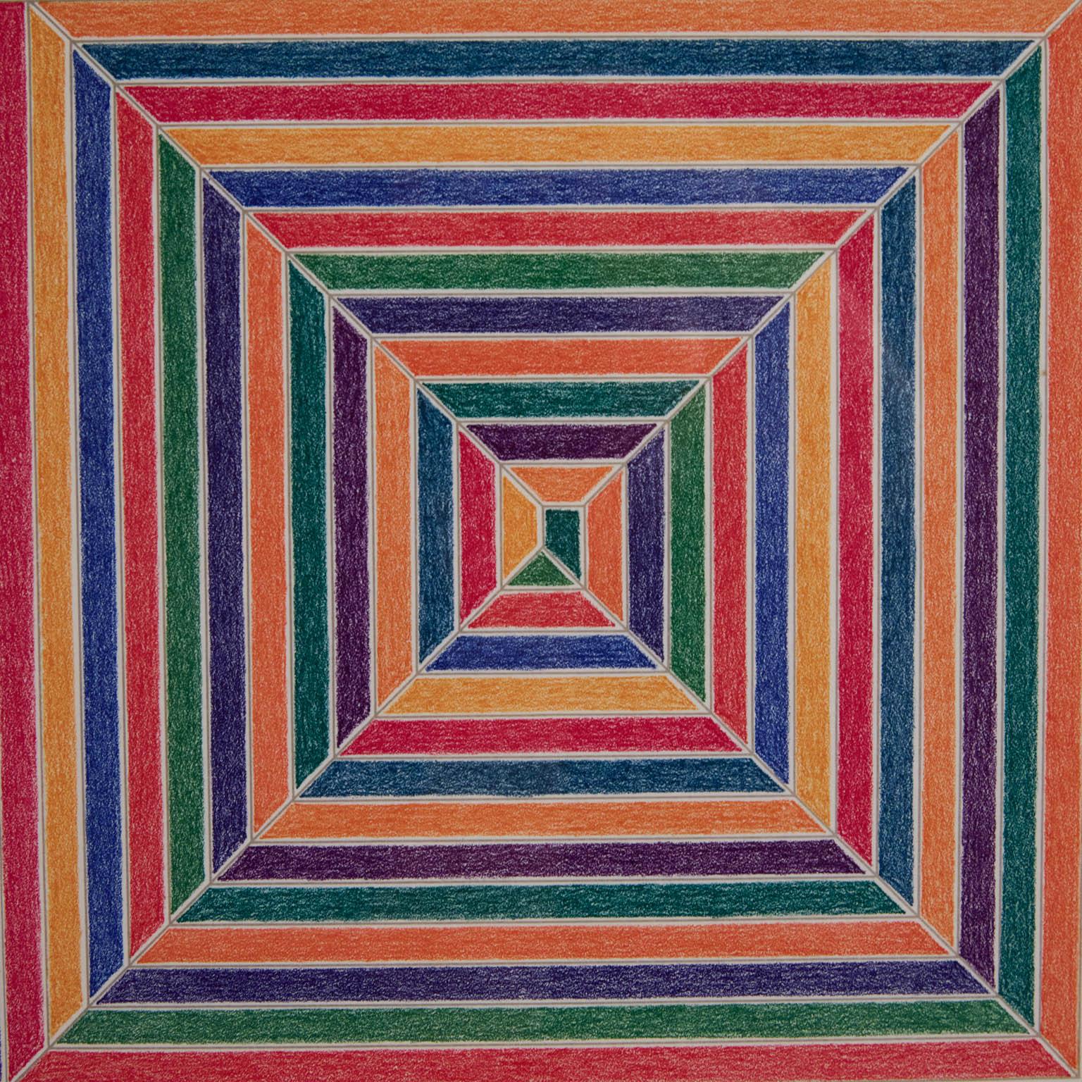 Fortin de las Flores - Abstract Print Grigio di Frank Stella