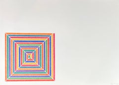 Frank Stella ( 1936 ) - handsignierte Offsetlithographie in Farben - 1973