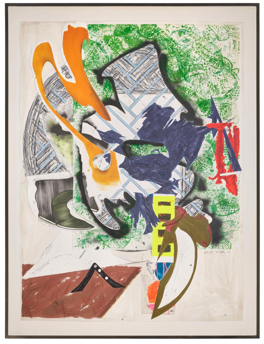 Frank Stella 'Ahab's Leg' From: The Waves Multimedia Print 1985-9 For Sale 1