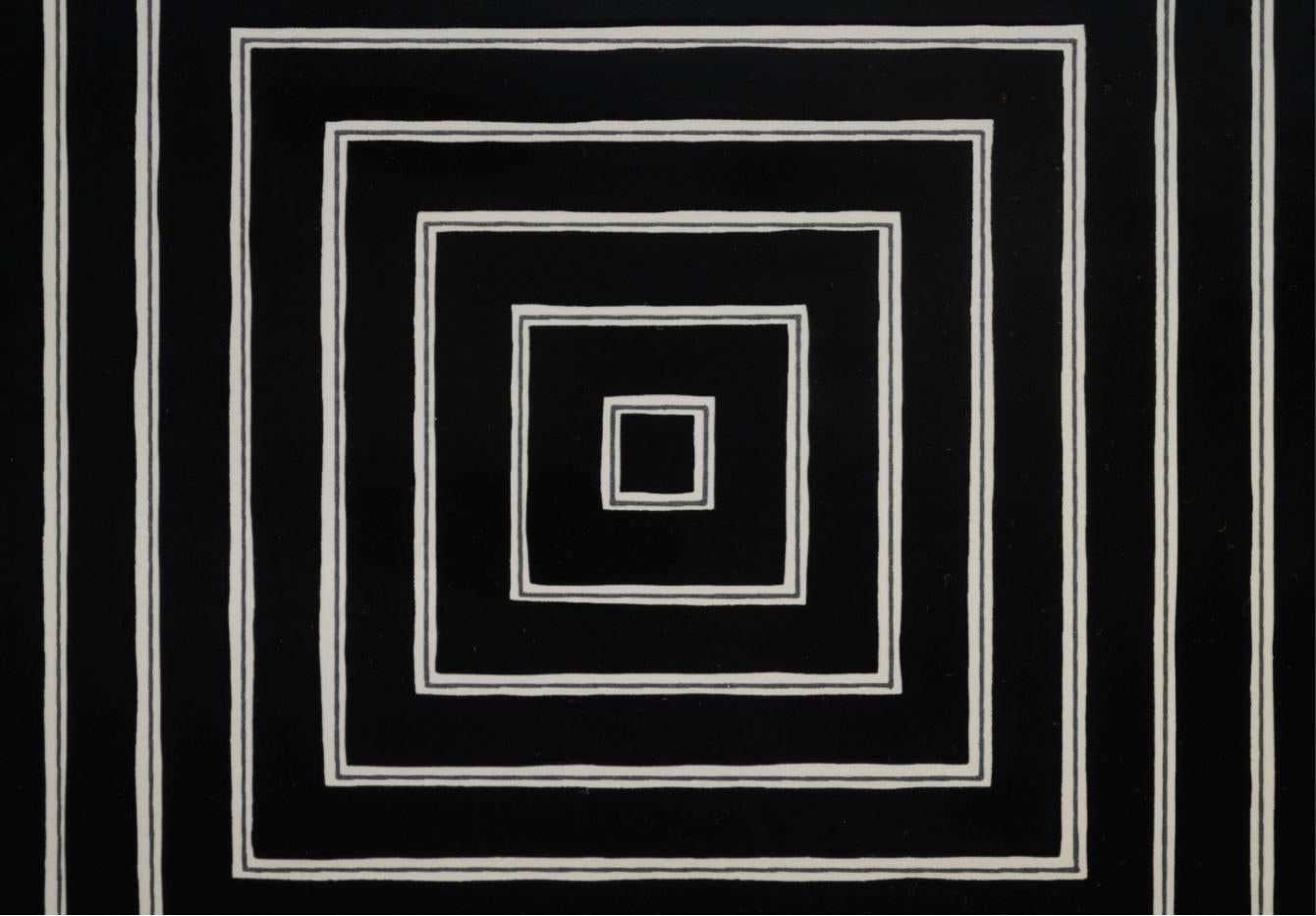 FRANK STELLA (1936-Present)

Screenprint printed in black and gray on Fabriano paper, full margins. Signed, dated and numbered 13/150 in pencil, lower right. Printed by Styria Studio, Inc., New York, with the blind stamp. Published by David Godne