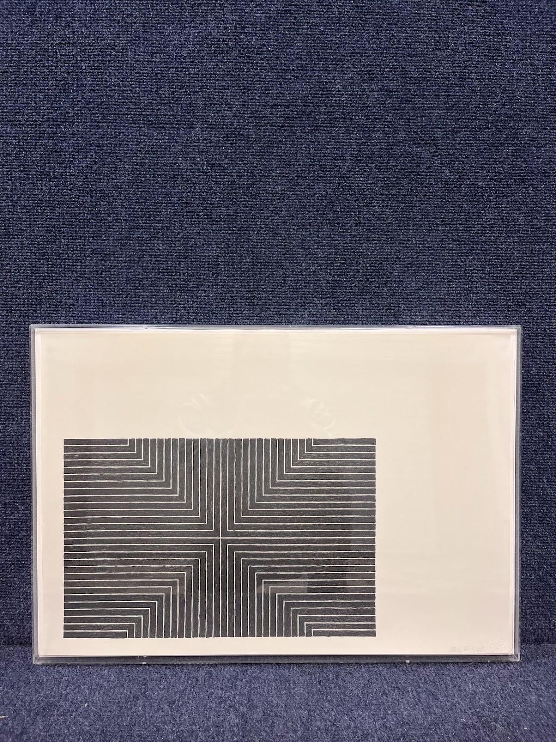 Frank Stella „Arbeit Macht Frei“ Signierte abstrakte Lithographie 1967 im Angebot 1
