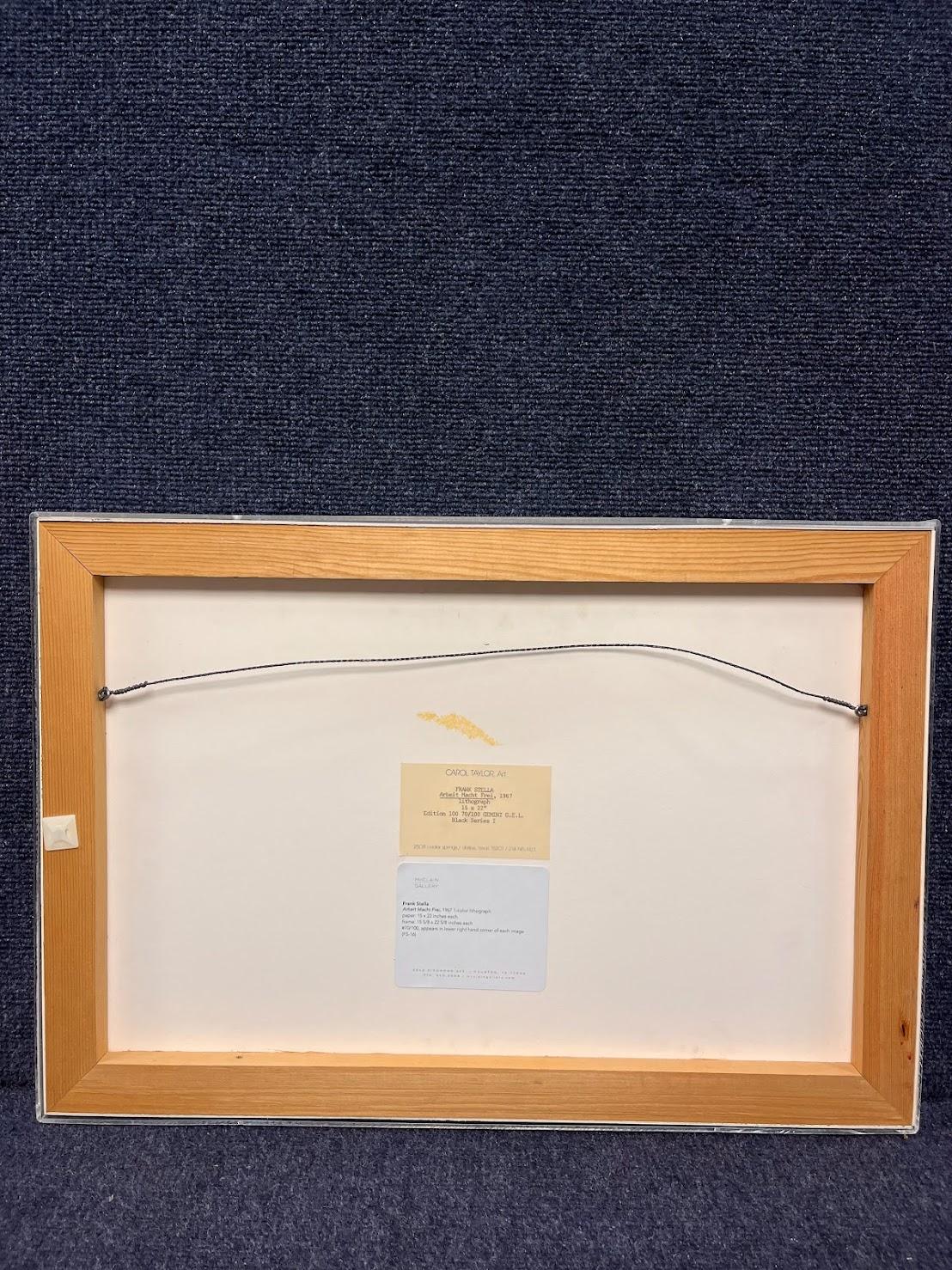 Frank Stella „Arbeit Macht Frei“ Signierte abstrakte Lithographie 1967 im Angebot 3