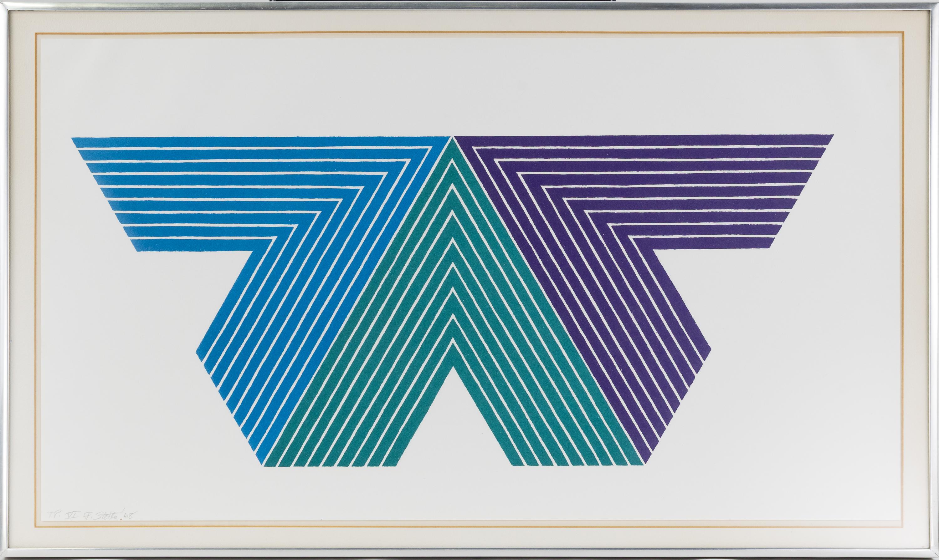 Frank Stella Schwarze Kreuzotter 1968 Signierte Serigraphie Ausgabe von 100