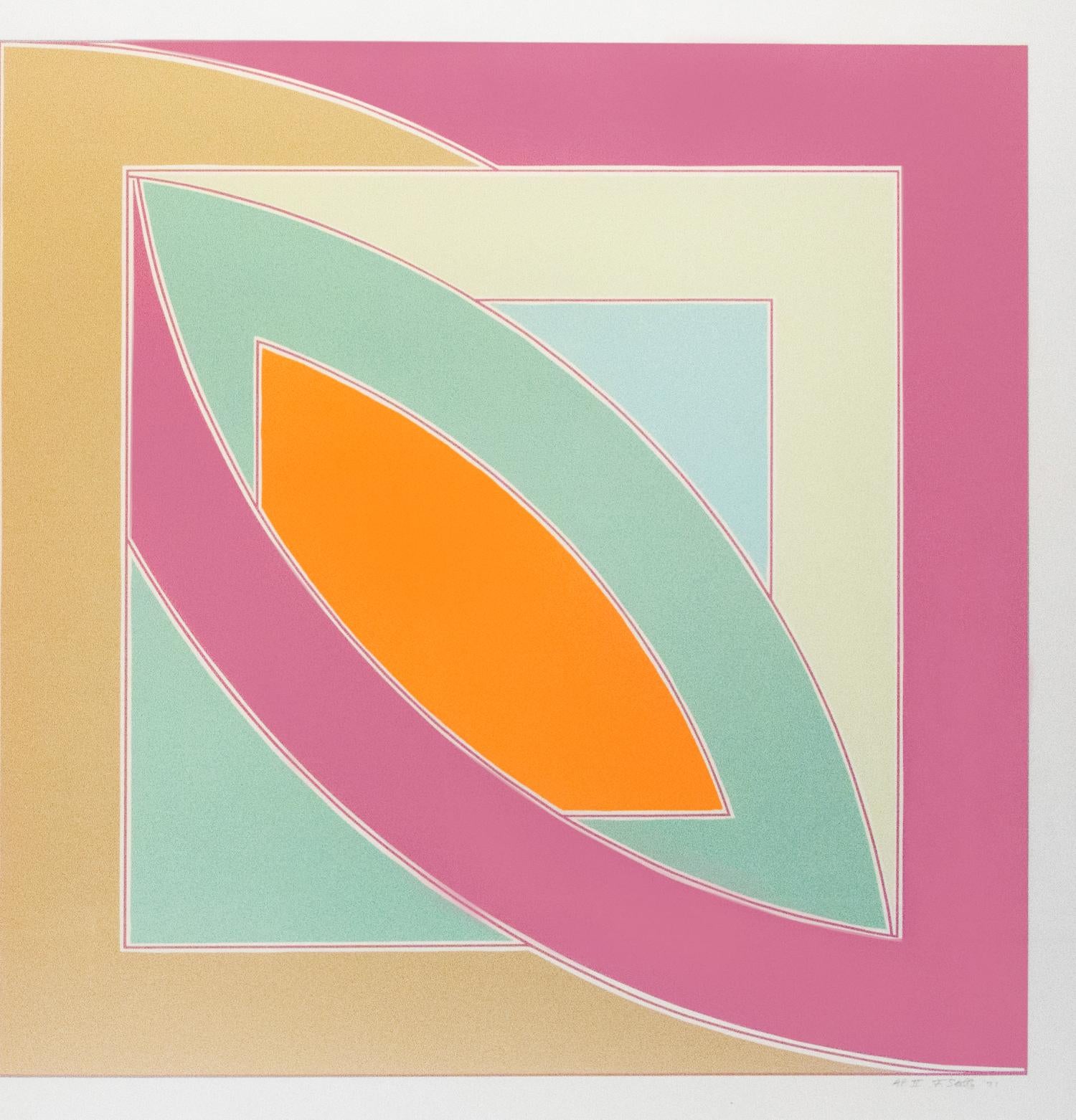 Bonne-Bucht (Beige), Abstract Print, von Frank Stella