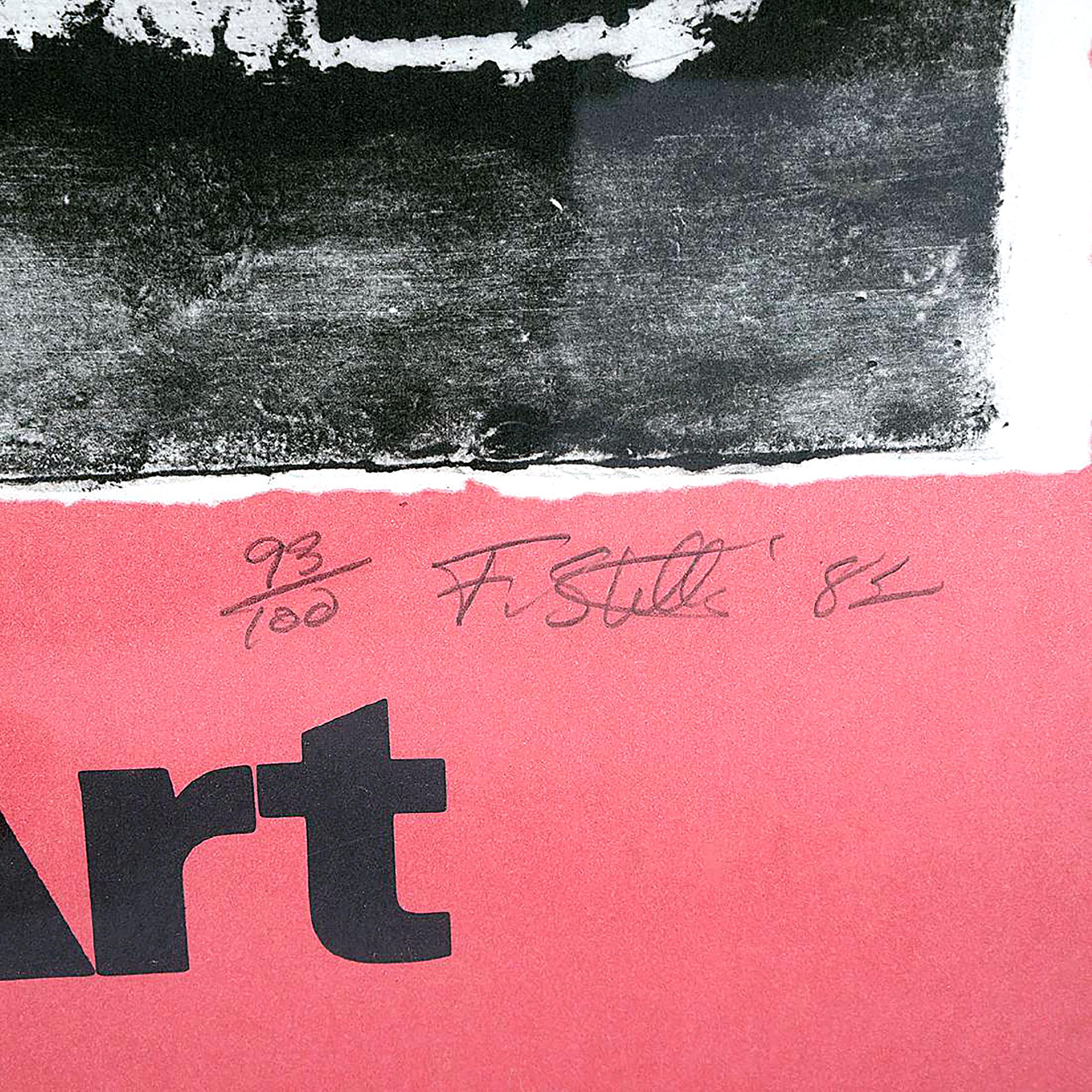 Frank Stella Signée à la main 93/100 Lithographie du Whitney Museum Expressionniste abstrait en vente 1