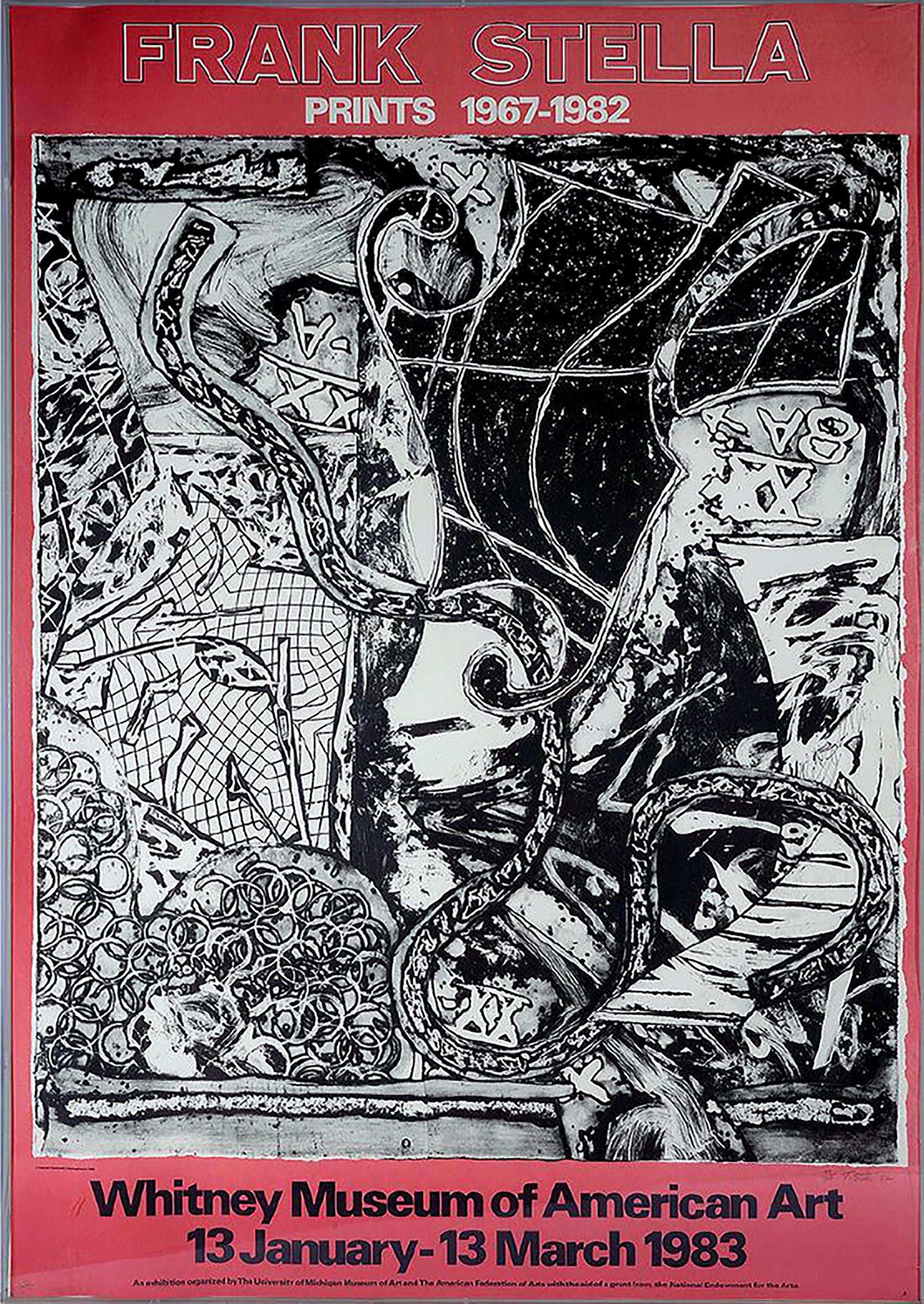 I Franks firmati a mano 93/100 Litografia del Whitney Museum Espressionista astratto - Print di Frank Stella