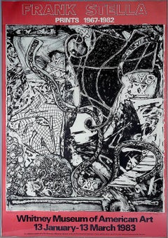 Frank Stella Hand Signed 93/100 Whitney Museum Lithograph Abstract Expressionist
