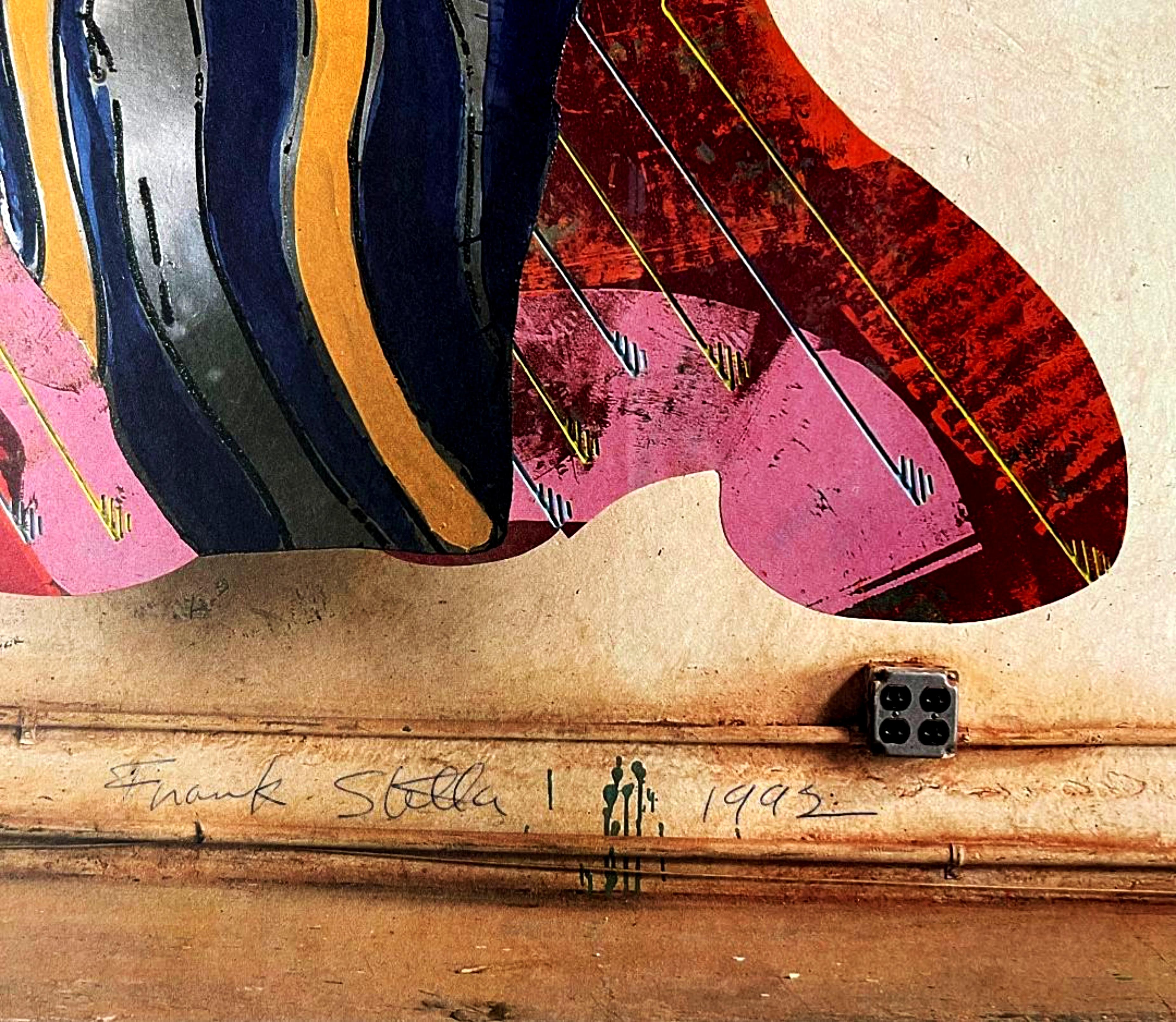 Frank Stella, Hand Signed Exhibition Print (after Wall Relief Sculpture), Framed For Sale 2