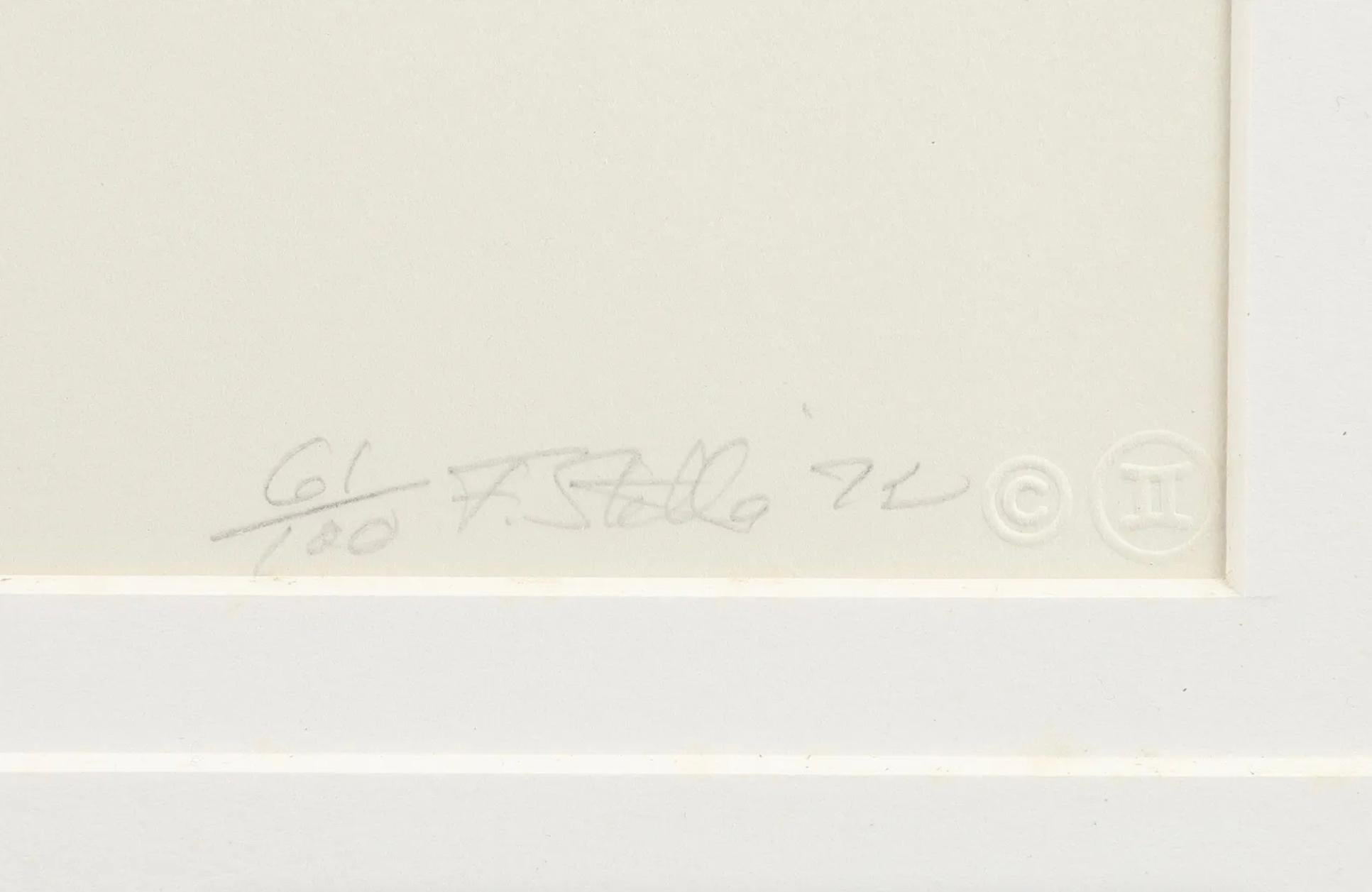 Frank Stella 'Kay Bearman' de la série Purple Lithographie signée 1972 en vente 2