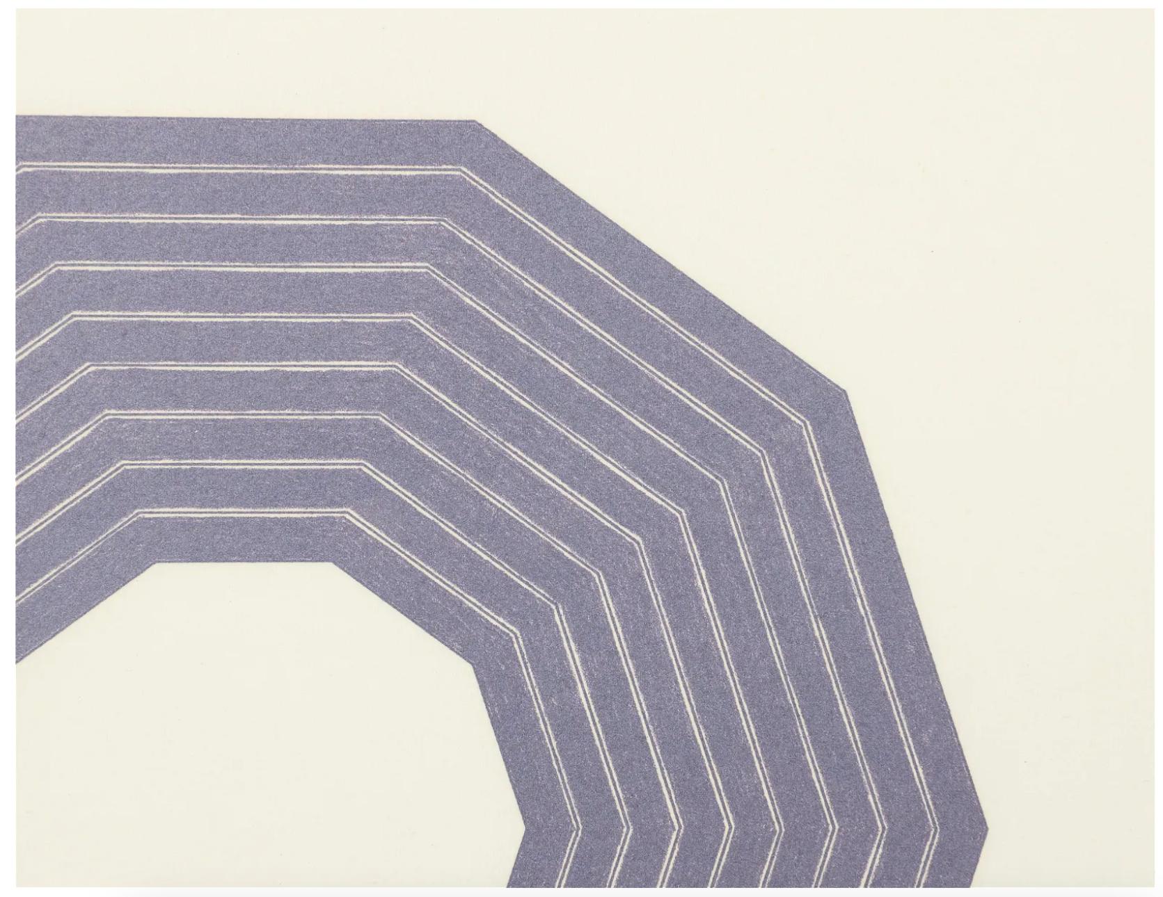 Frank Stella 'Kay Bearman' from the Purple Series Signed Lithograph 1972 For Sale 3