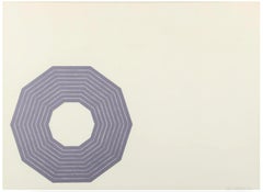 Frank Stella „Kay Bearman“ aus der lila Serie, signierte Lithographie 1972