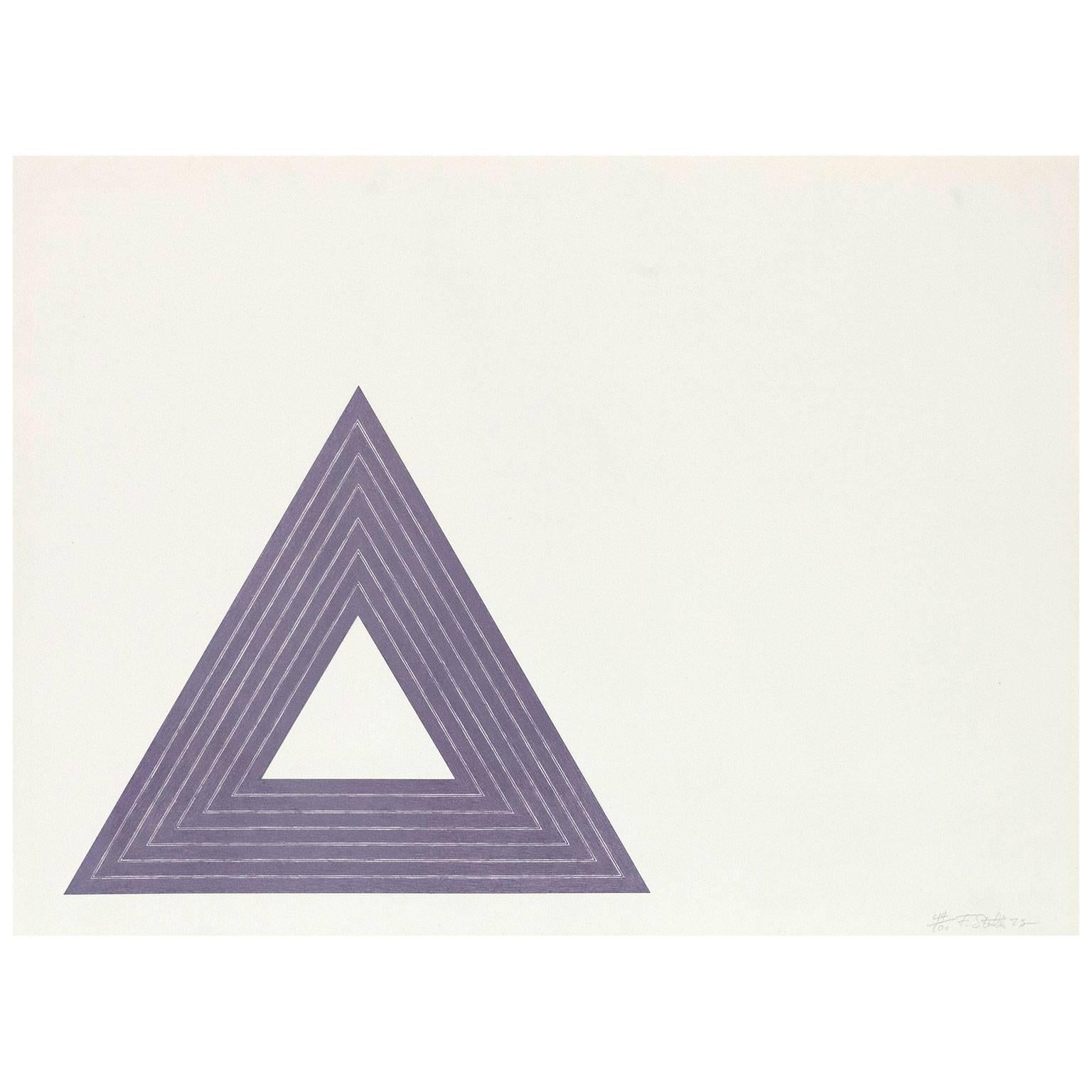 Caviar20 is proud to be offering this exceptional paradigm of Frank Stella's work.

Stella's work references many of the key developments or movements in post-war American painting; geometric abstraction, color field painting and Minimalism.

So it