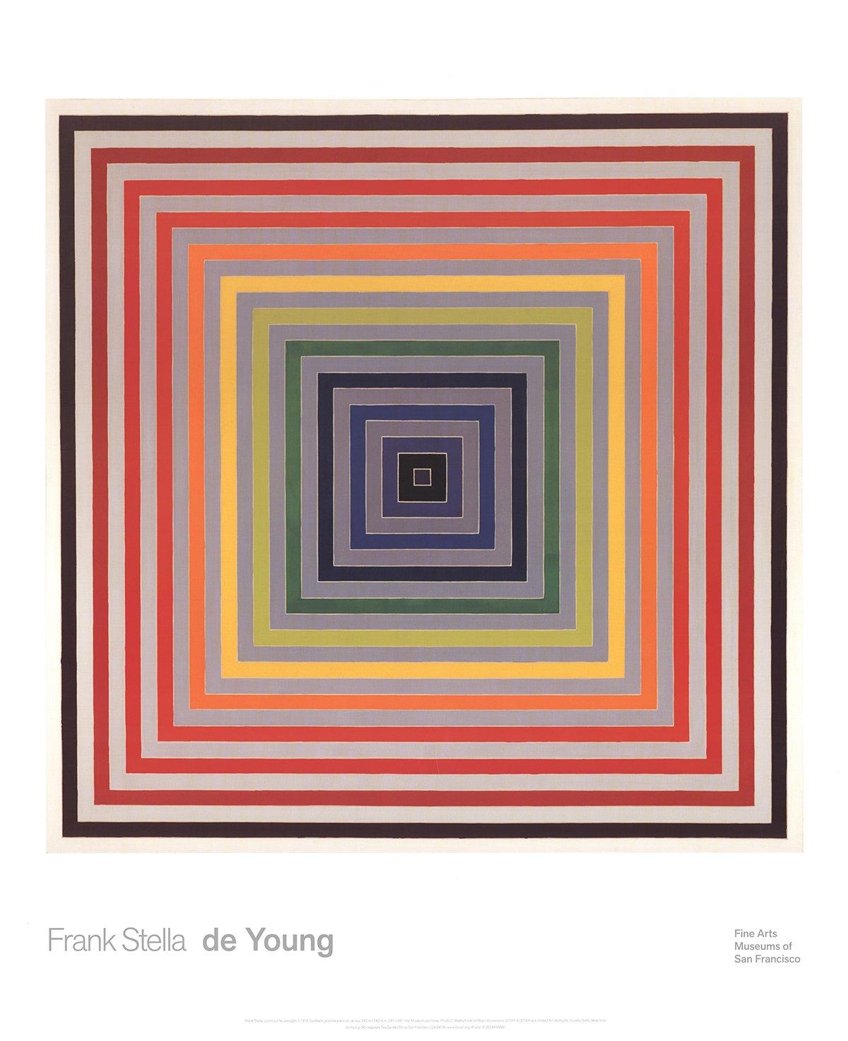 This reproduction of Letter on the Blind II by Frank Stella, published and printed by the de Young Museum in 2014, references Stella
s original 1974 painting on canvas. Known for his geometric abstraction and innovative use of color and form,