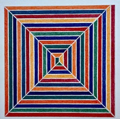 Frank Stella - « Line Up », tiré de « Jasper's Dilemma », signé/n, abstraction géométrique
