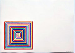Frank Stella - « Line Up », tiré de « Jasper's Dilemma », signé/n, abstraction géométrique