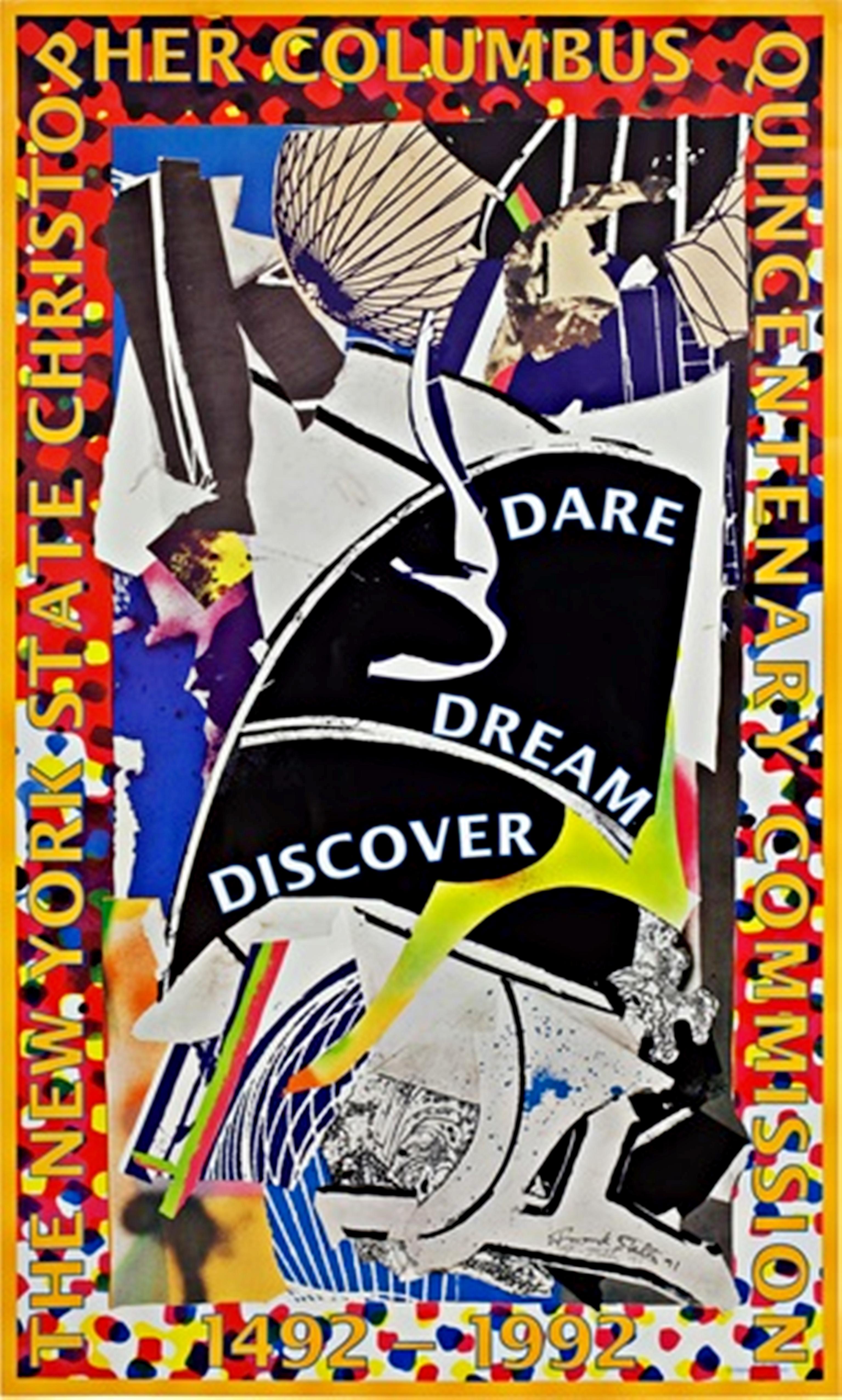 Frank Stella - NY State Columbus Centenary, Lithograph, Hand Signed, Ed. of 100