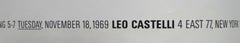 Leo Castelli Gallery offset lithograph invitation, 1969