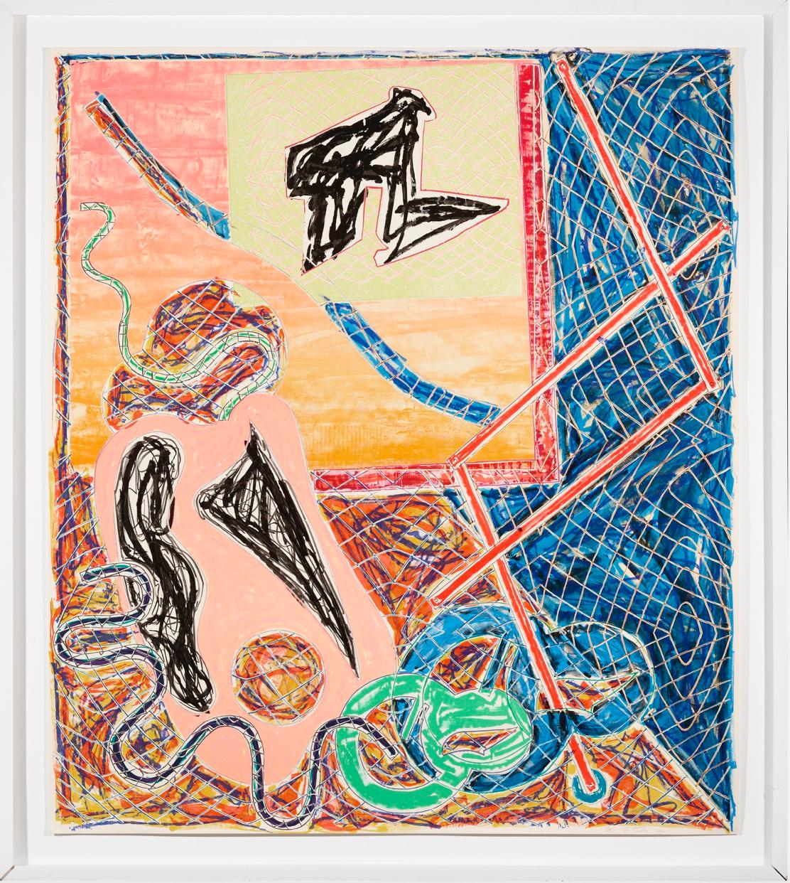FRANK STELLA (1936-Present)

Frank Stella's 'Shards I' is a 1982 screenprint and lithograph in colors on Arches paper. It is signed, dated and numbered to lower end ‘56/100 F. Stella 82’. This piece is number 56 from the edition of 100 published by