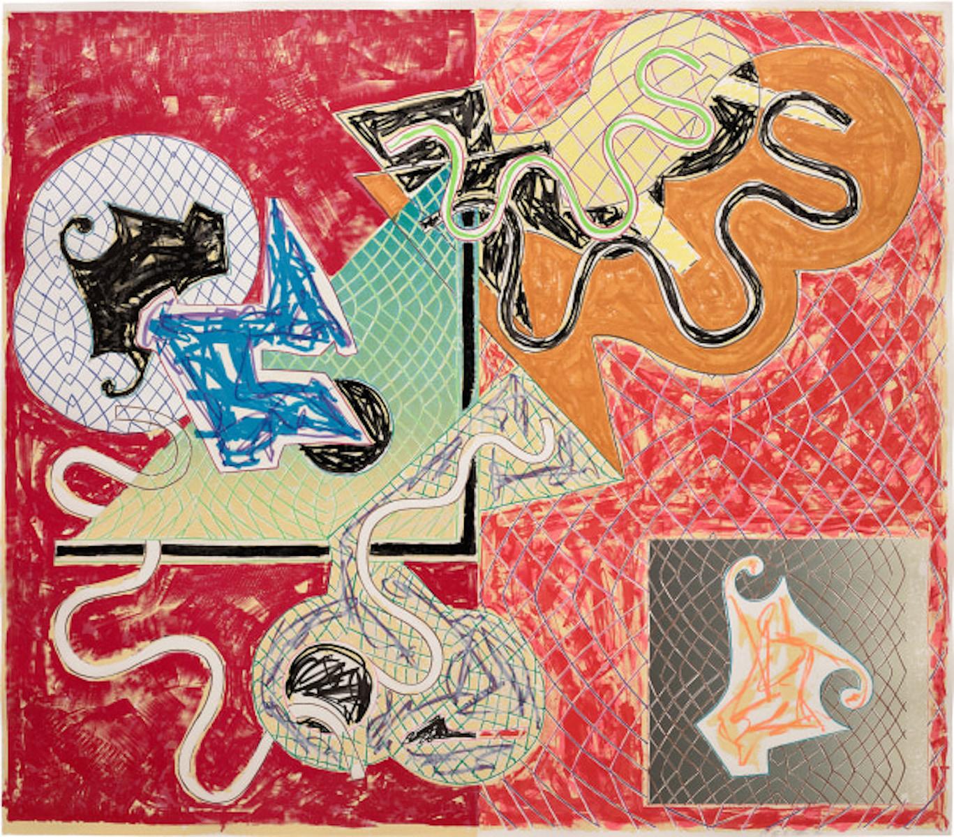 FRANK STELLA (1936-Present)

Lithograph and screenprint in colours, on Arches paper, the full sheet. Signed, dated and numbered 'P.P. IV' in pencil (one of 4 printer's proof in Roman numerals, the edition was 100 and 20 artist's proofs in Arabic