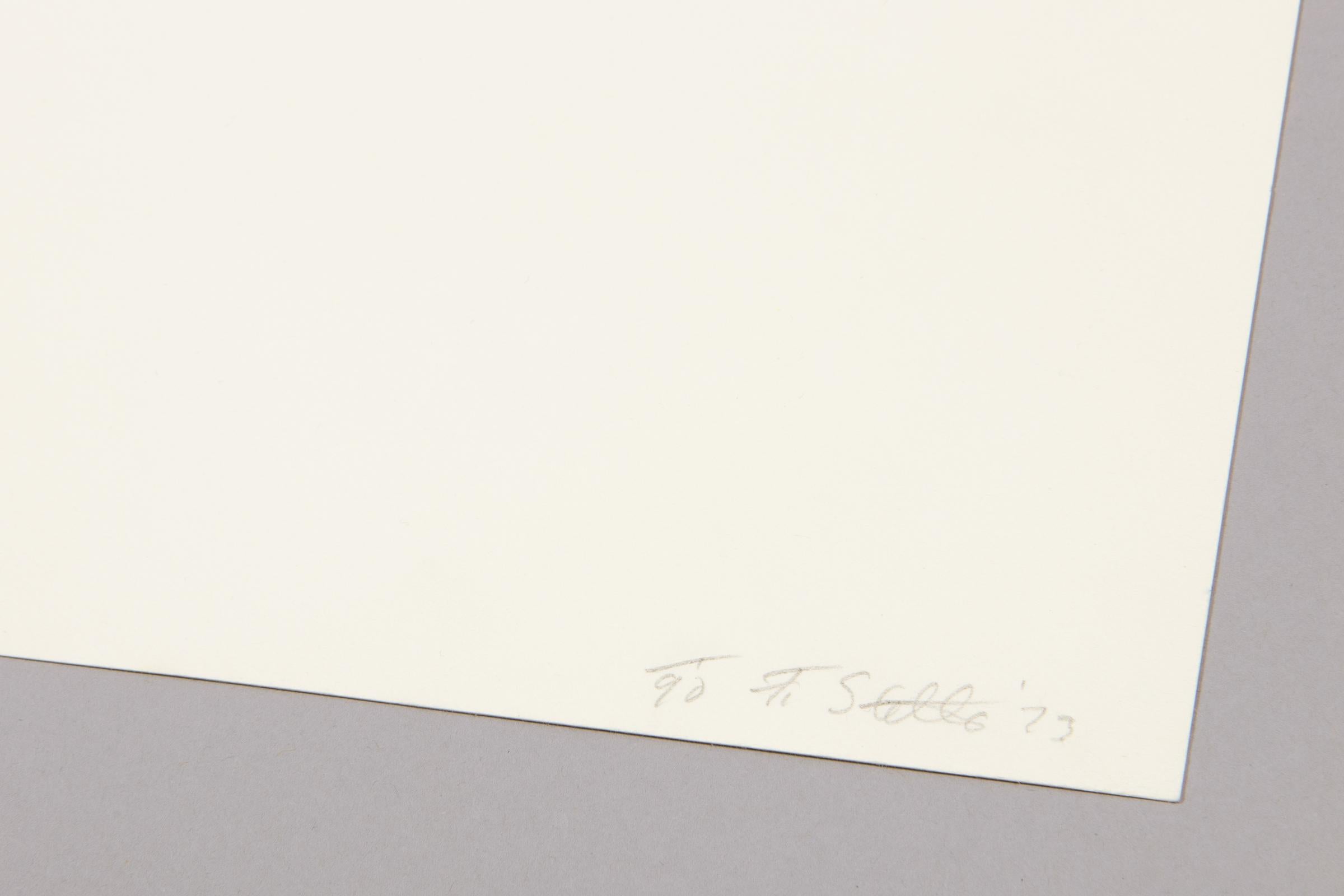 Frank Stella, Sidi Ifni (from Hommage à Picasso) - Gravure signée, Minimalisme 4