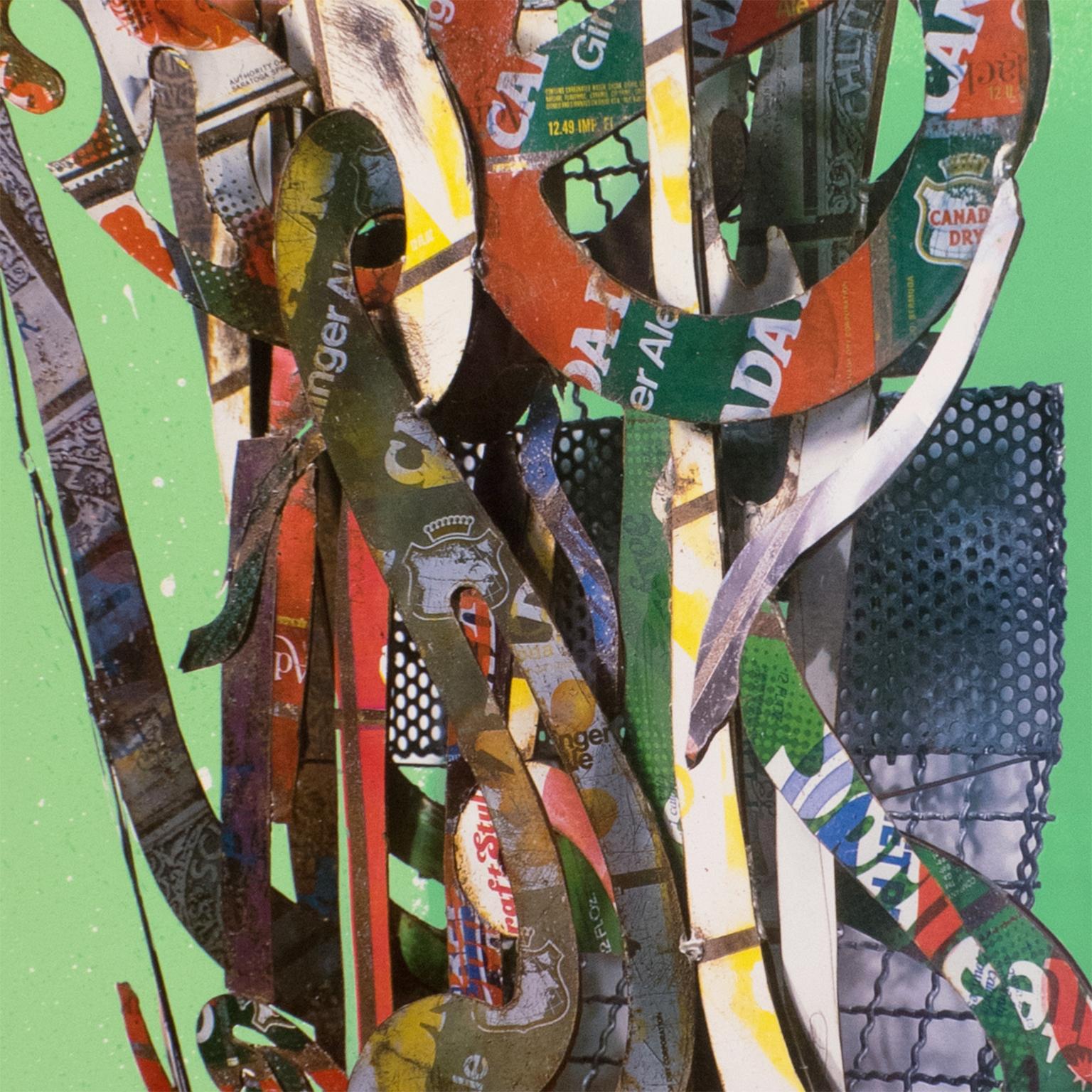 Frank Stella SIGNED Vintage Poster Addison Gallery 1982, arcobaleno metallico pop in vendita 4