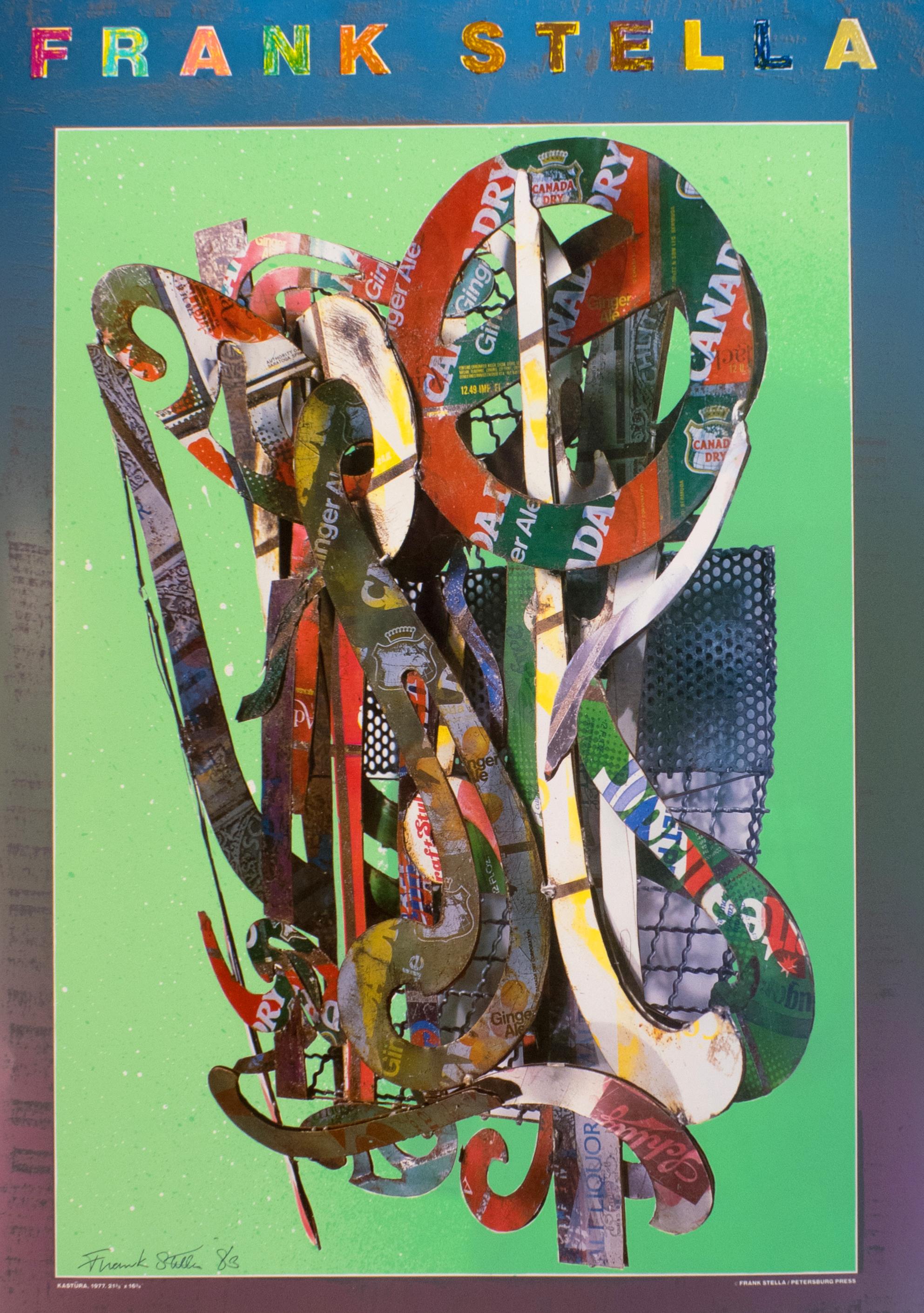 Frank Stella SIGNED Vintage Poster Addison Gallery 1982, arcobaleno metallico pop in vendita 5