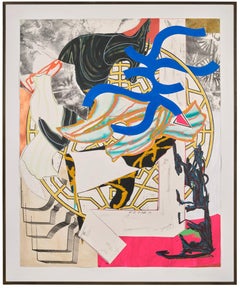 Frank Stella 'The Hyena' (Axsom 195) Multimedia Print with Hand Coloring 1985-9