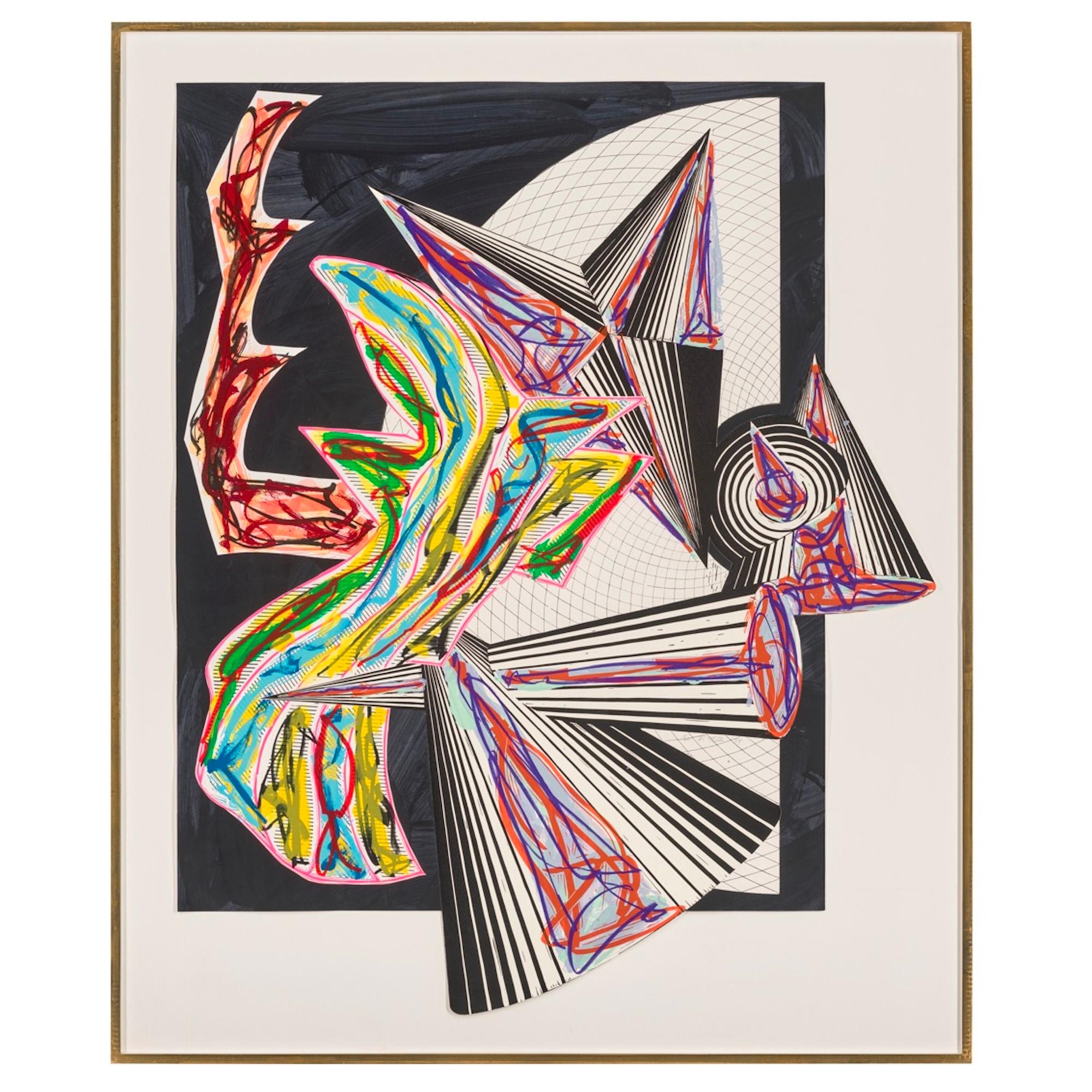 Frank Stella 'Then Came Death and Took the Butcher' Multimedia Print 1984 For Sale 1