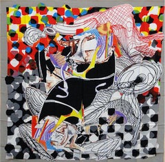 Frank Stella, Whale Watch Silkscreen on silk hand signed 2x, Embossed COA in box