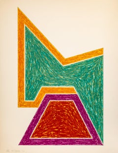 Frank Stella Wolfeboro (de la serie Polígonos excéntricos) 1974 Firmado de 100