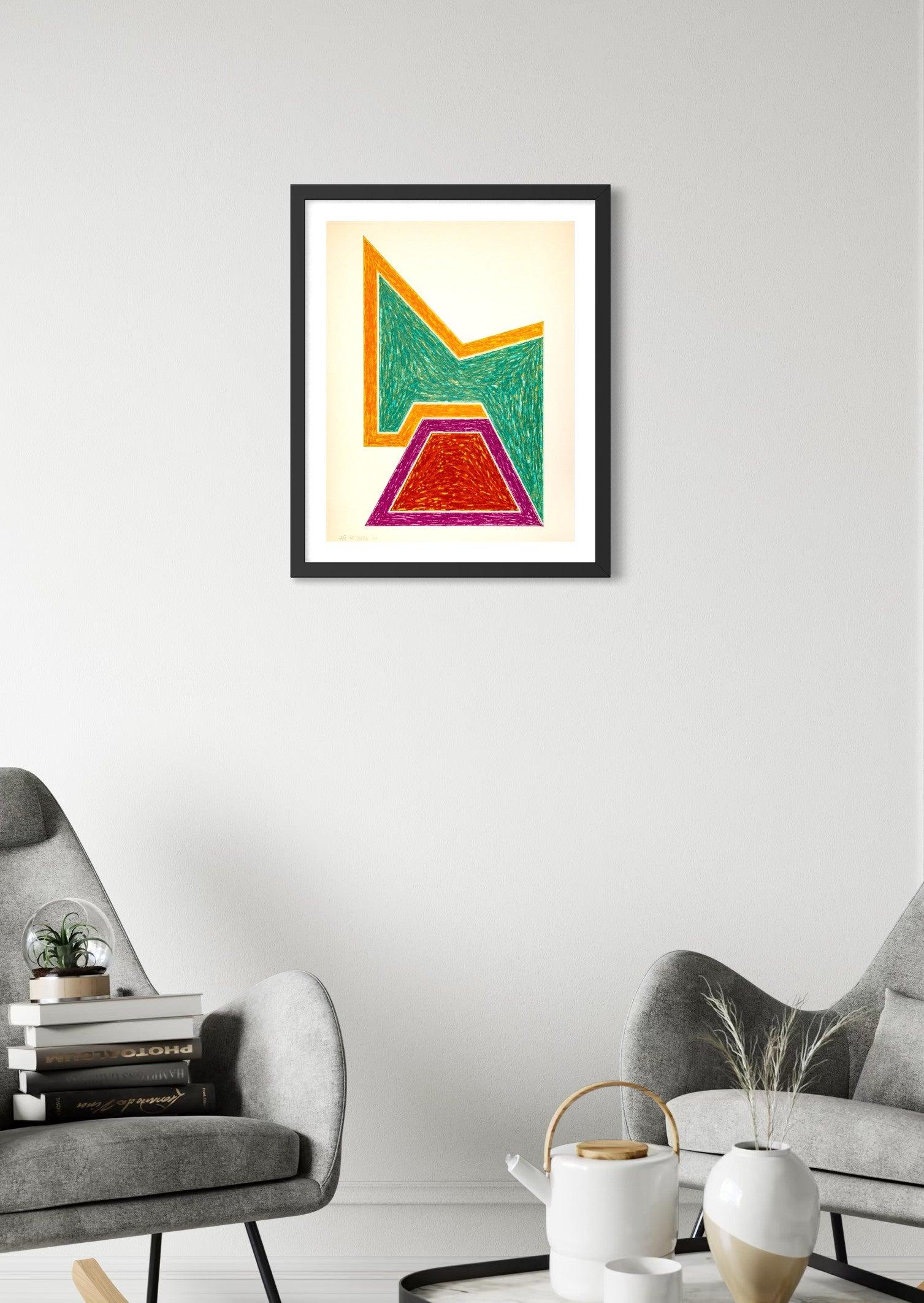 Frank Stella Wolfeboro (de la serie Polígonos excéntricos) 1974 Firmado de 100