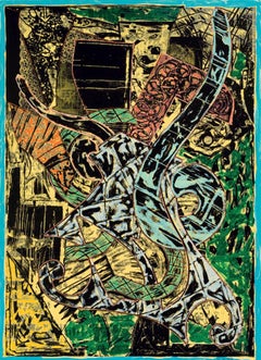 Frank Stella 'Yellow Journal' Lithograph 1982